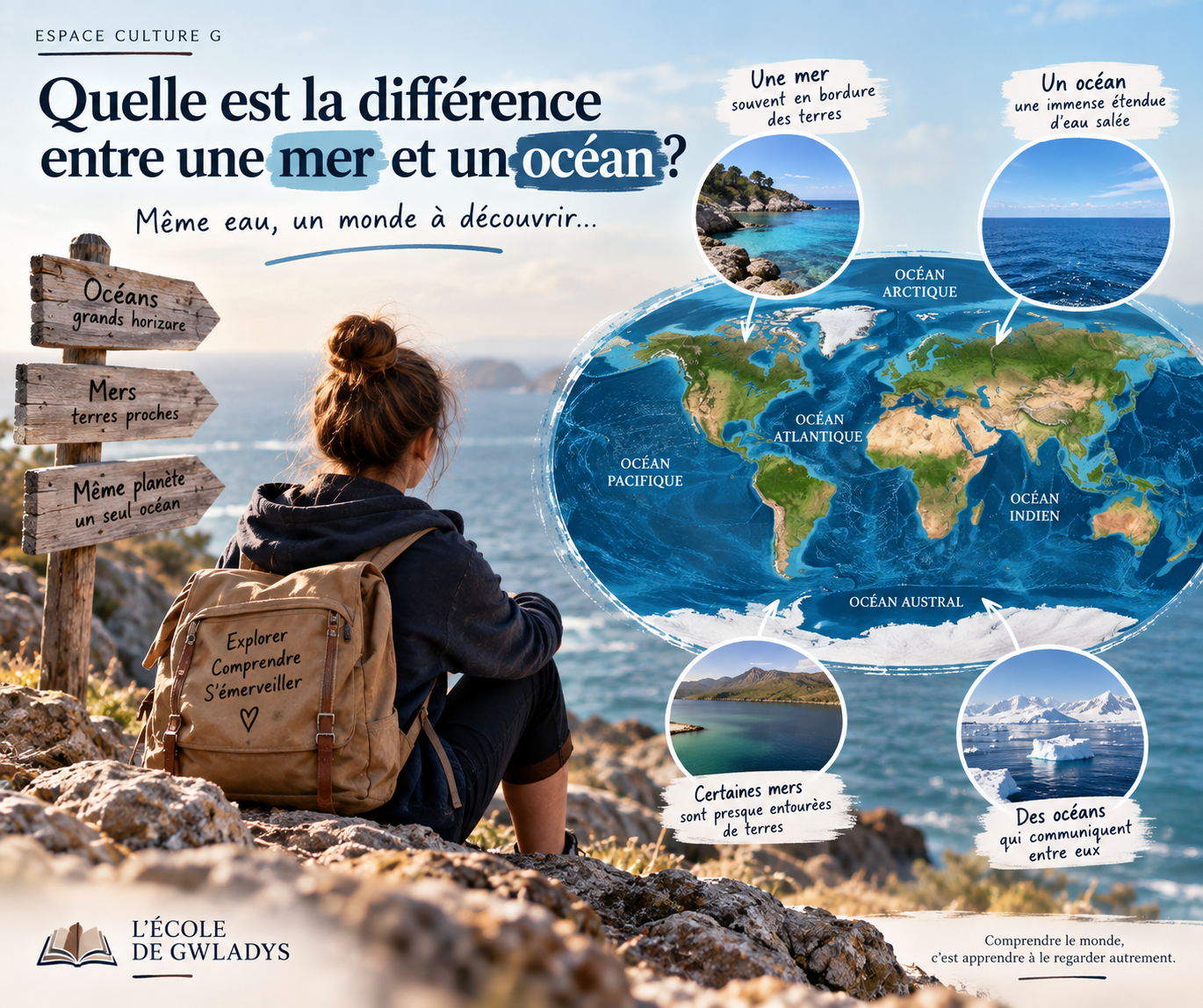 Quelle est la différence entre une mer et un océan ?