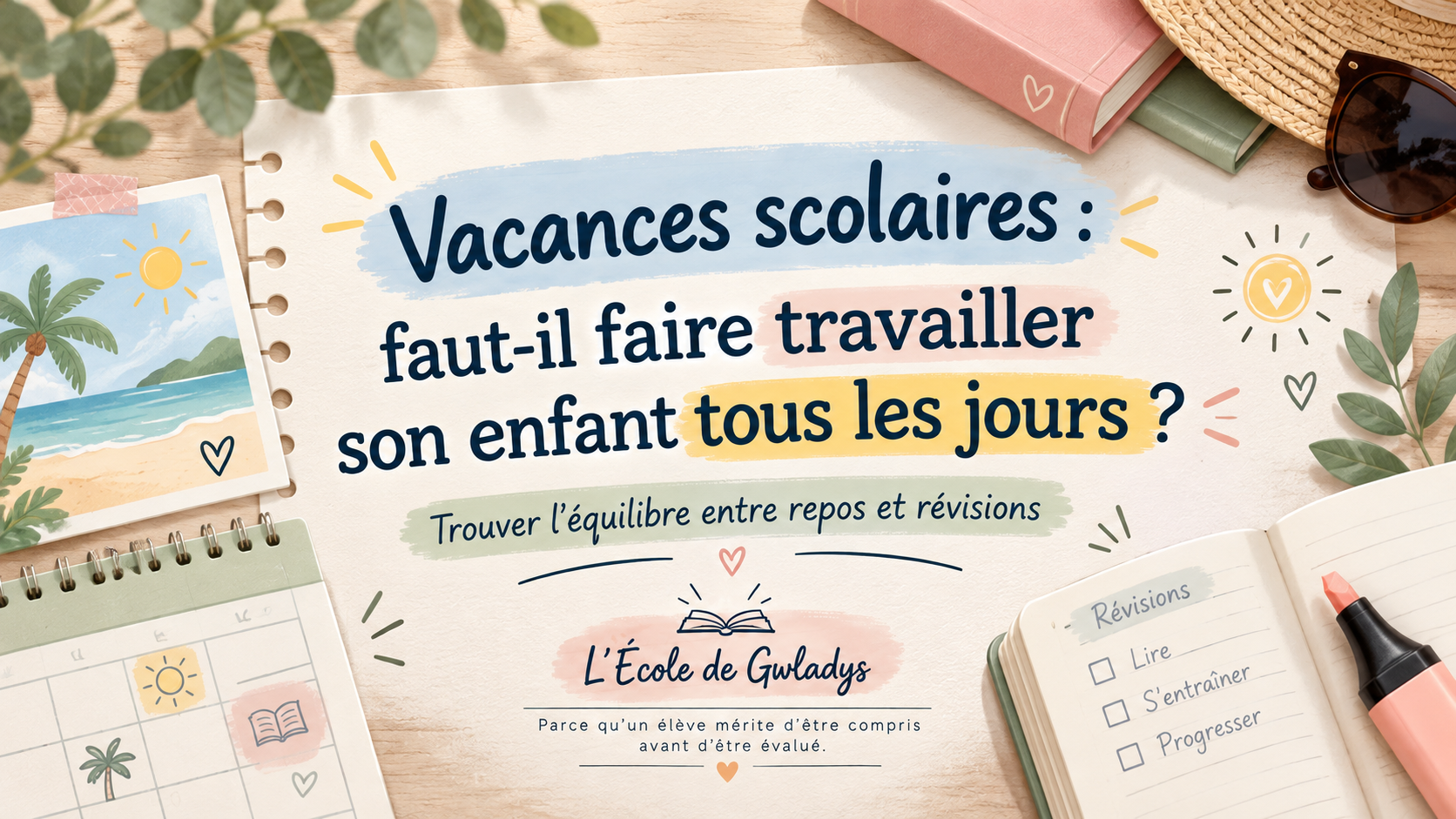 Vacances scolaires : faut-il faire travailler son enfant tous les jours ?