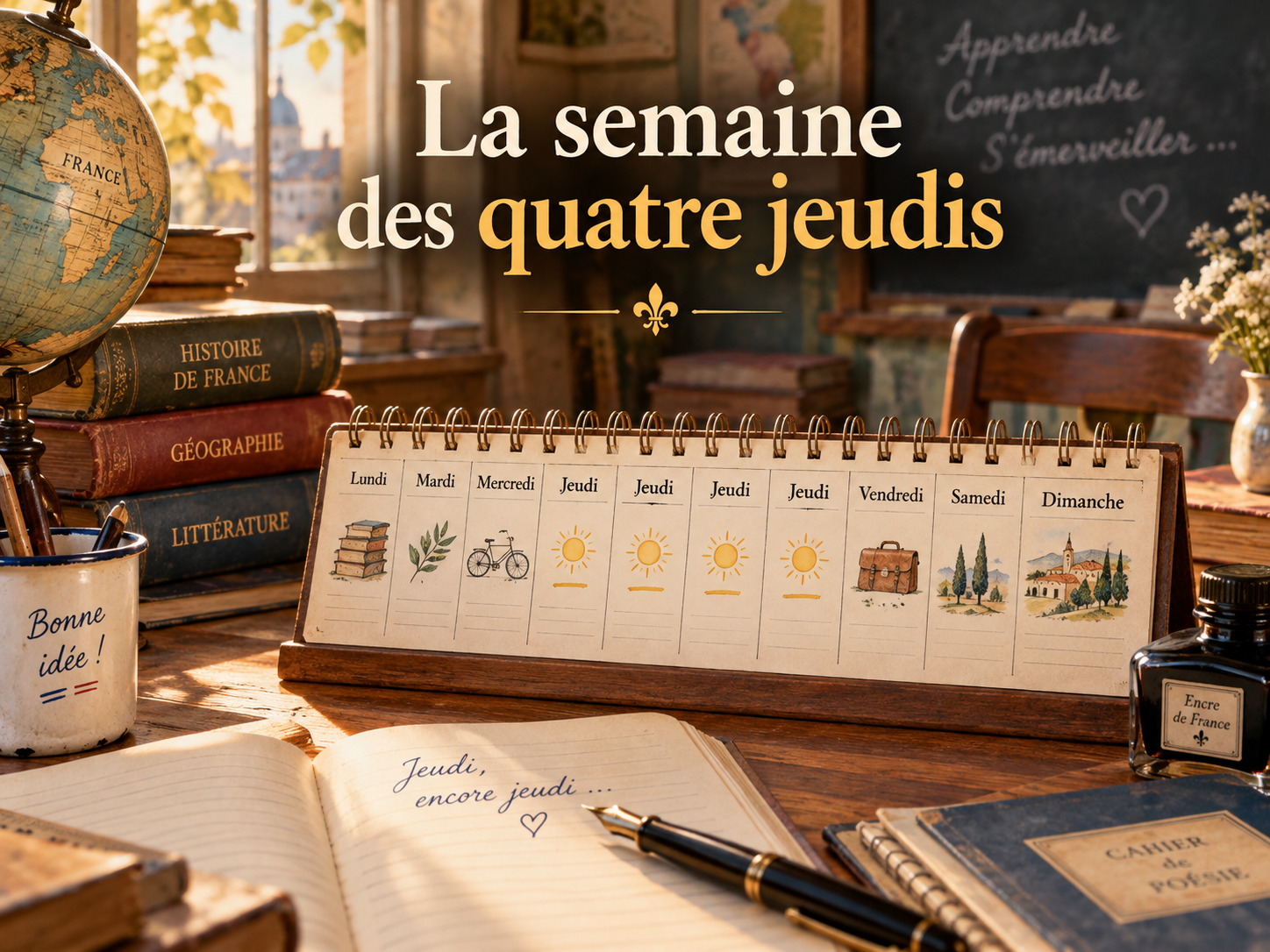 La semaine des quatre jeudis : le rêve des écoliers d'autrefois !