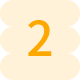 Number two on a beige background