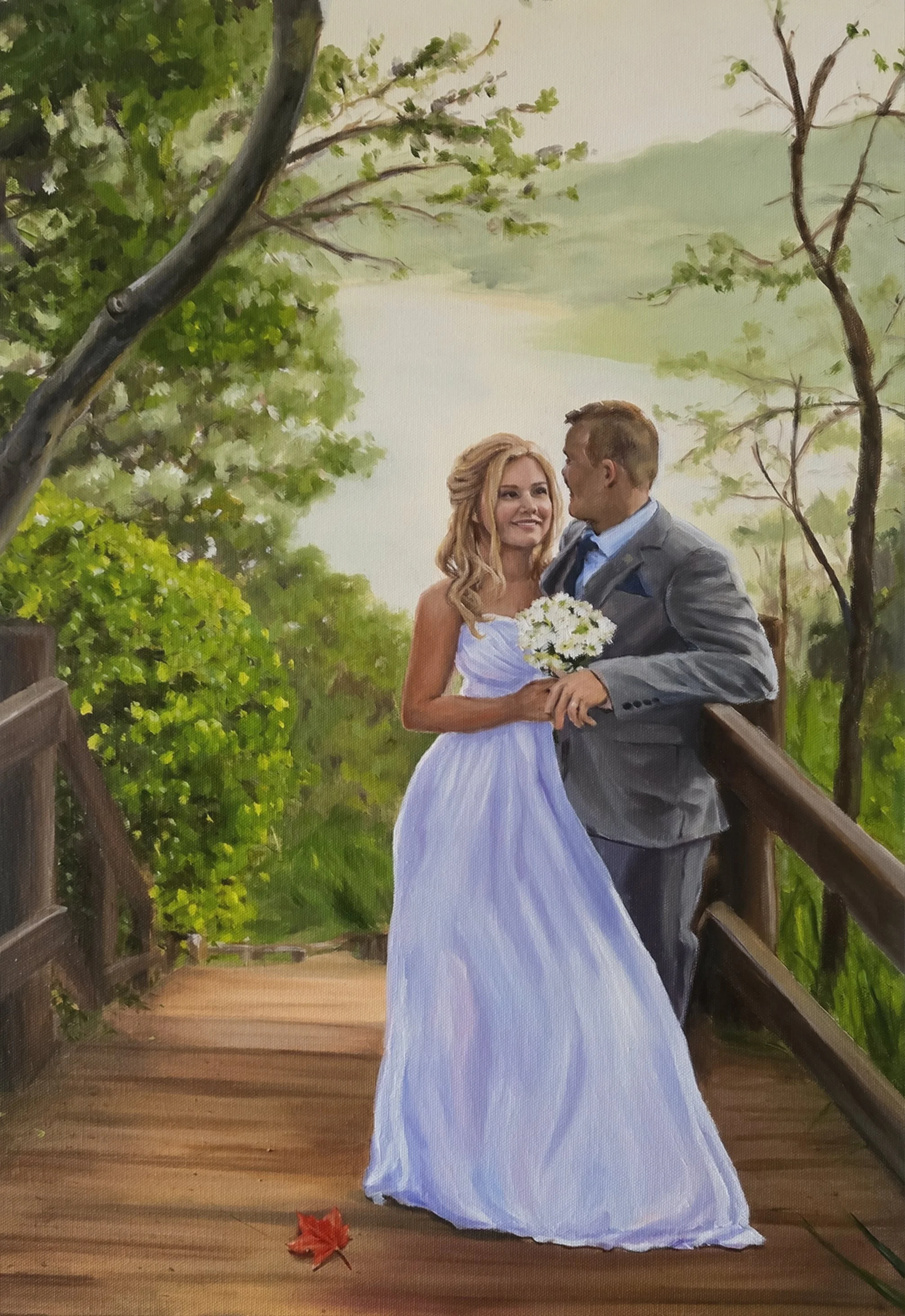 The Nicks Wedding Painting Commission