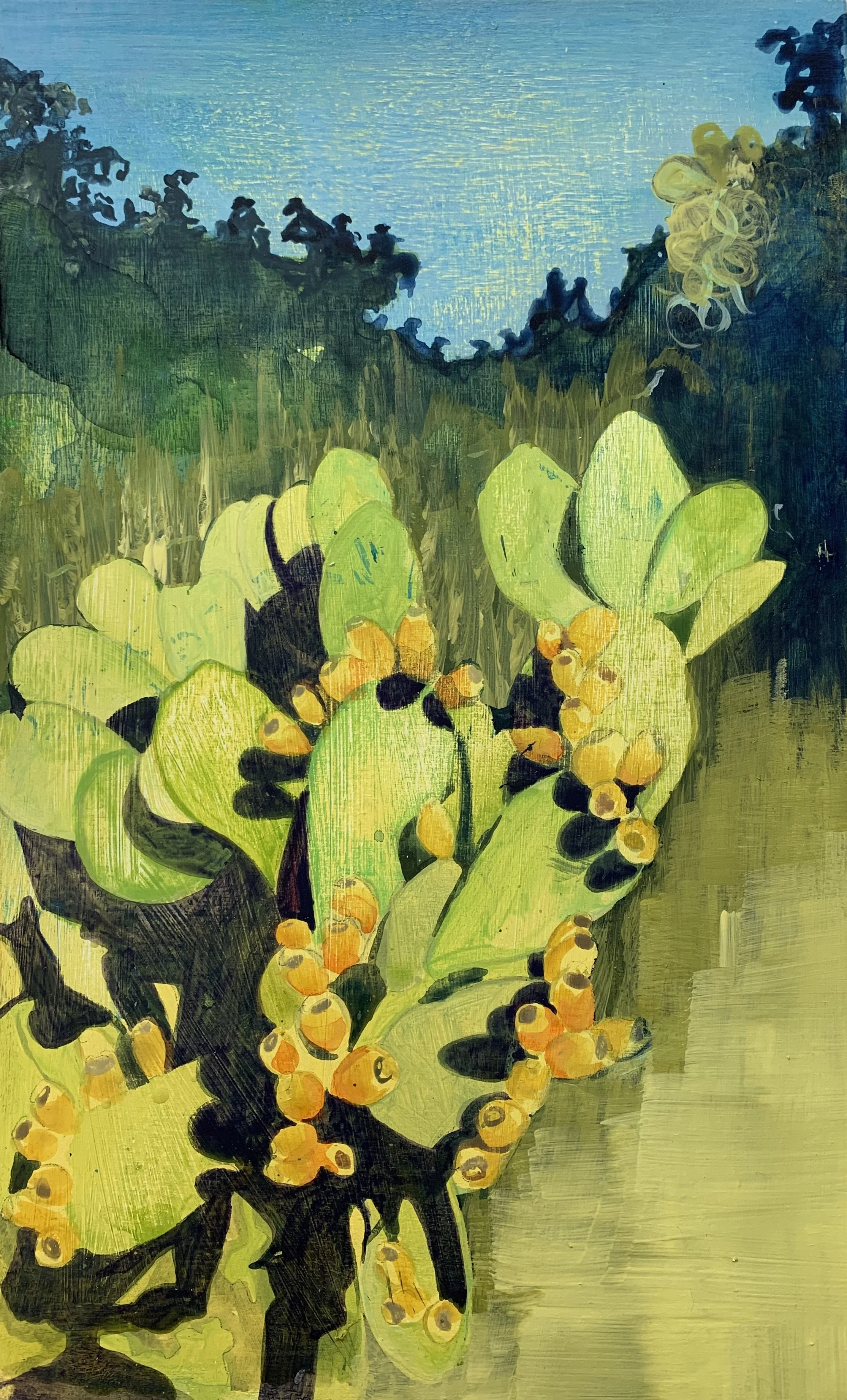 Cactus2-20 x30 cm-acrylic-watercolour on gessoed board.jpeg