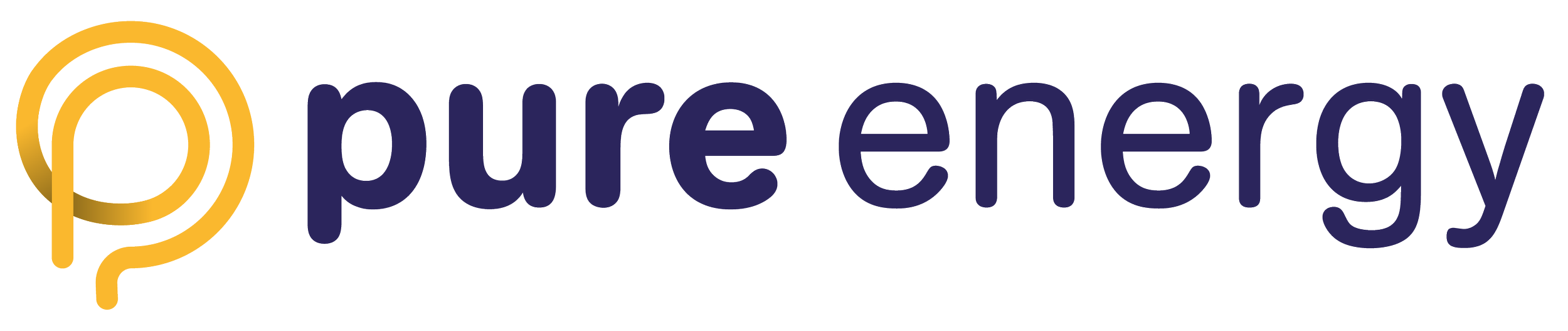 Pure Energy logo with a yellow stylized 'P' and the word 'pureenergy' in blue