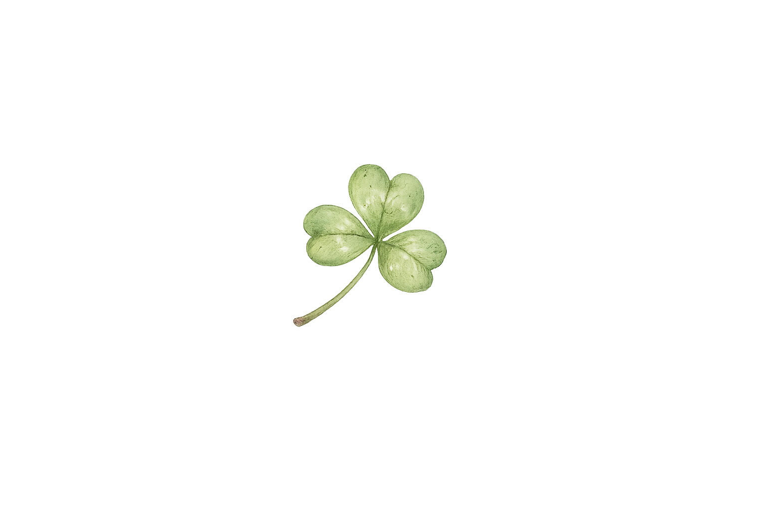 A digital glitch with a central illustration of a four-leaf clover, surrounded by distorted colors and abstract patterns.