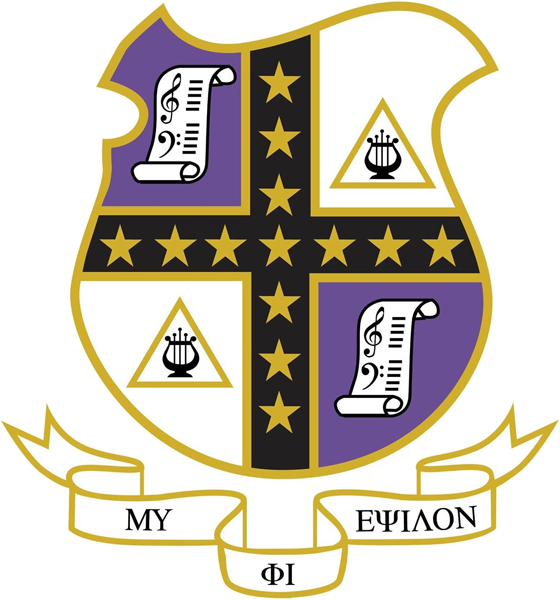 Logo of Mu Phi Epsilon co-ed international professional music fraternity