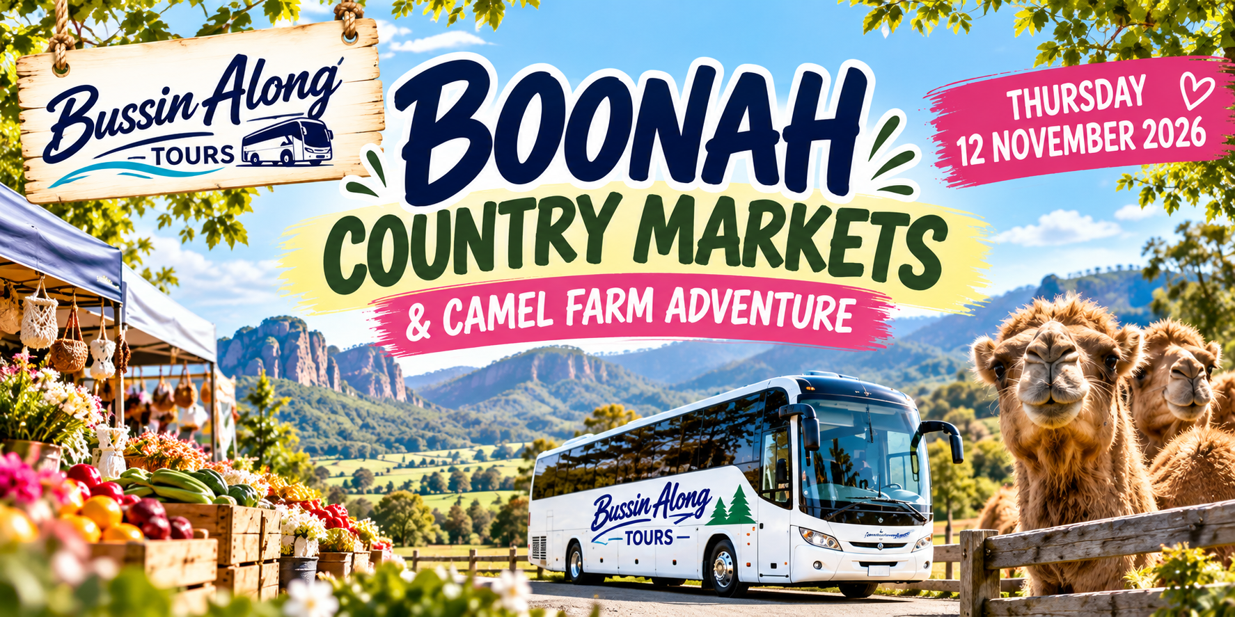 28th November 2026 - Boonah Markets and Camels