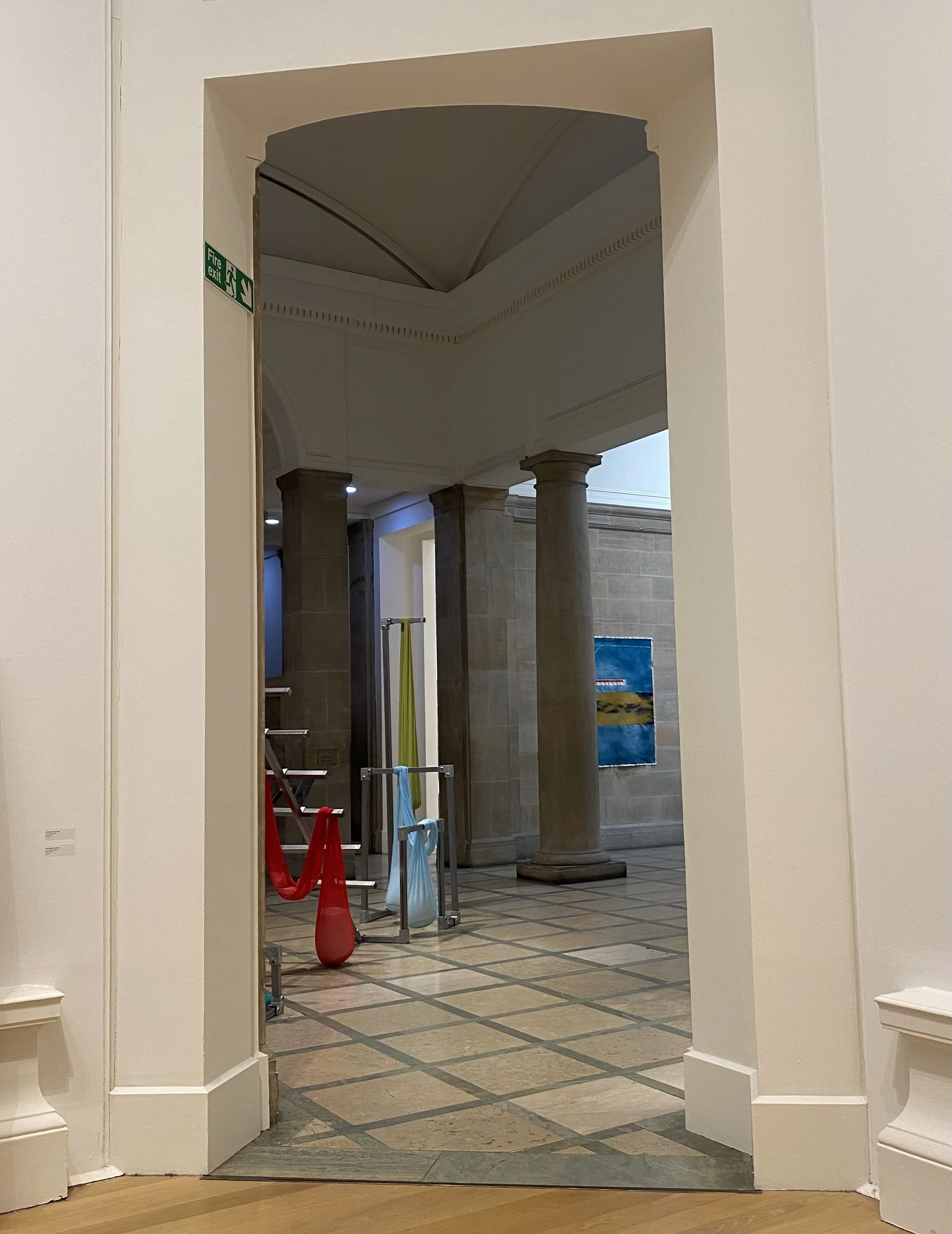 Installation view of Annabelle Pelaez's 'Somwhere Above Ground' painting at the Royal Scottish Academy exhibition.