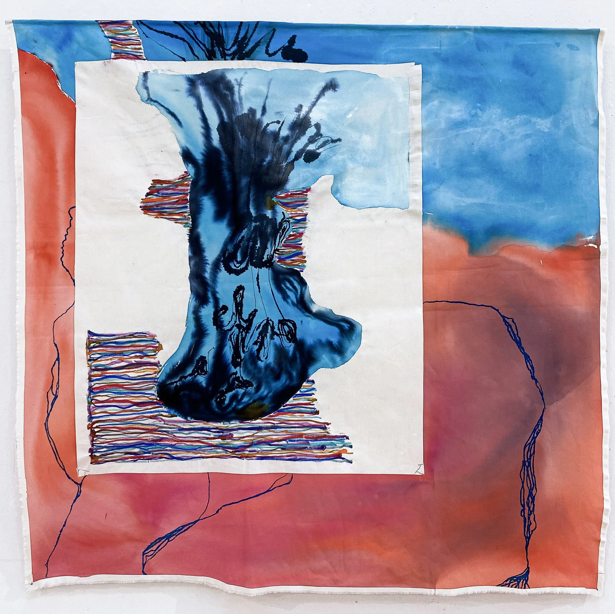 Shrinking, original abstract painting by contemporary artist Annabelle Pelaez.