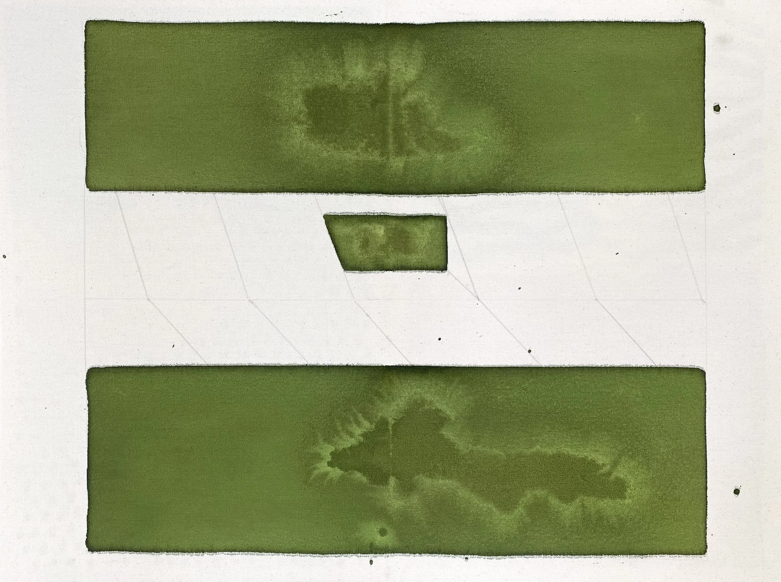 Diluted acrylic on stretched canvas, ‘Memory Study’ by contemporary artist Annabelle Pelaez