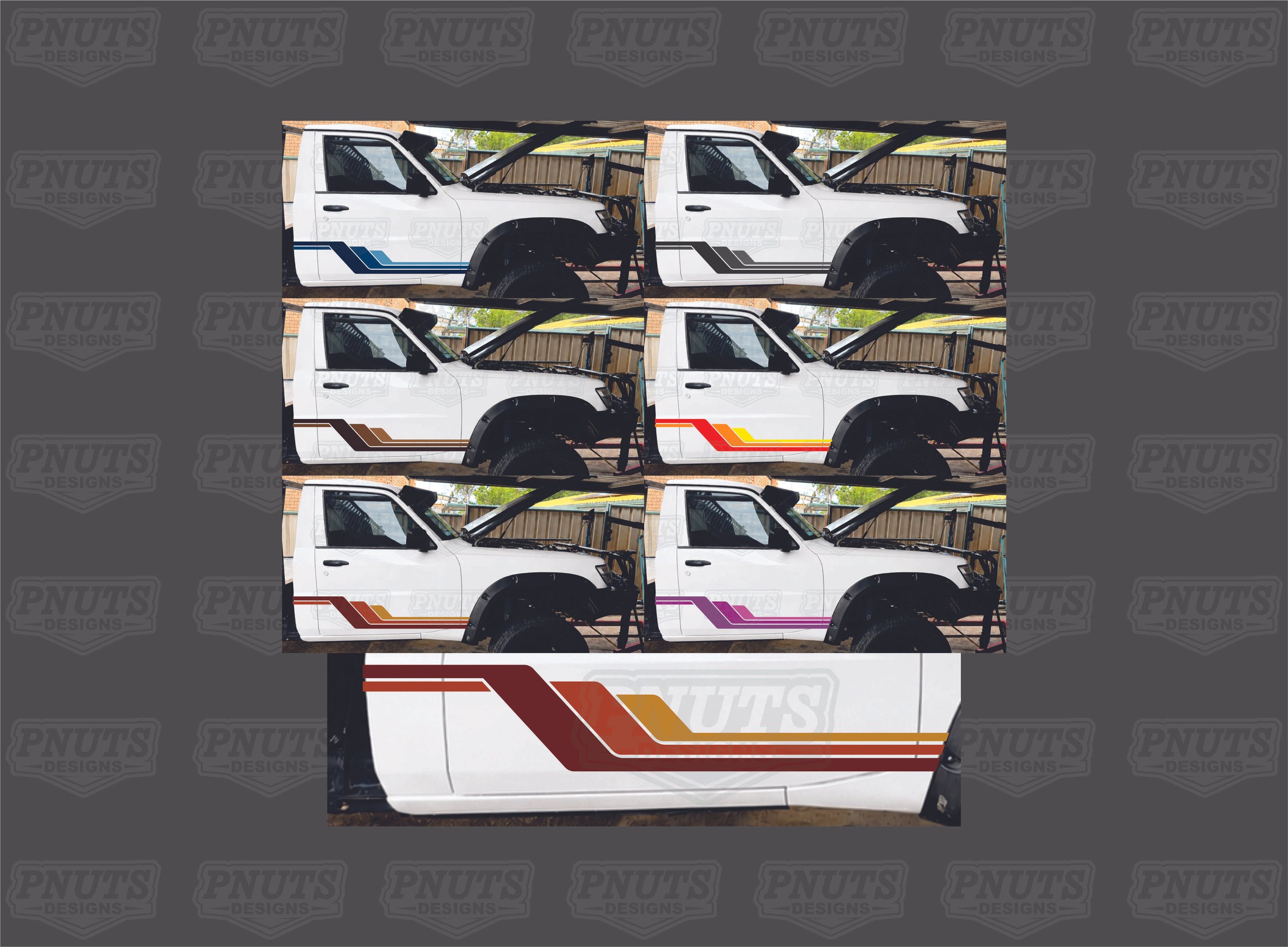 Gu Patrol Ute Retro Stripe Kit 3