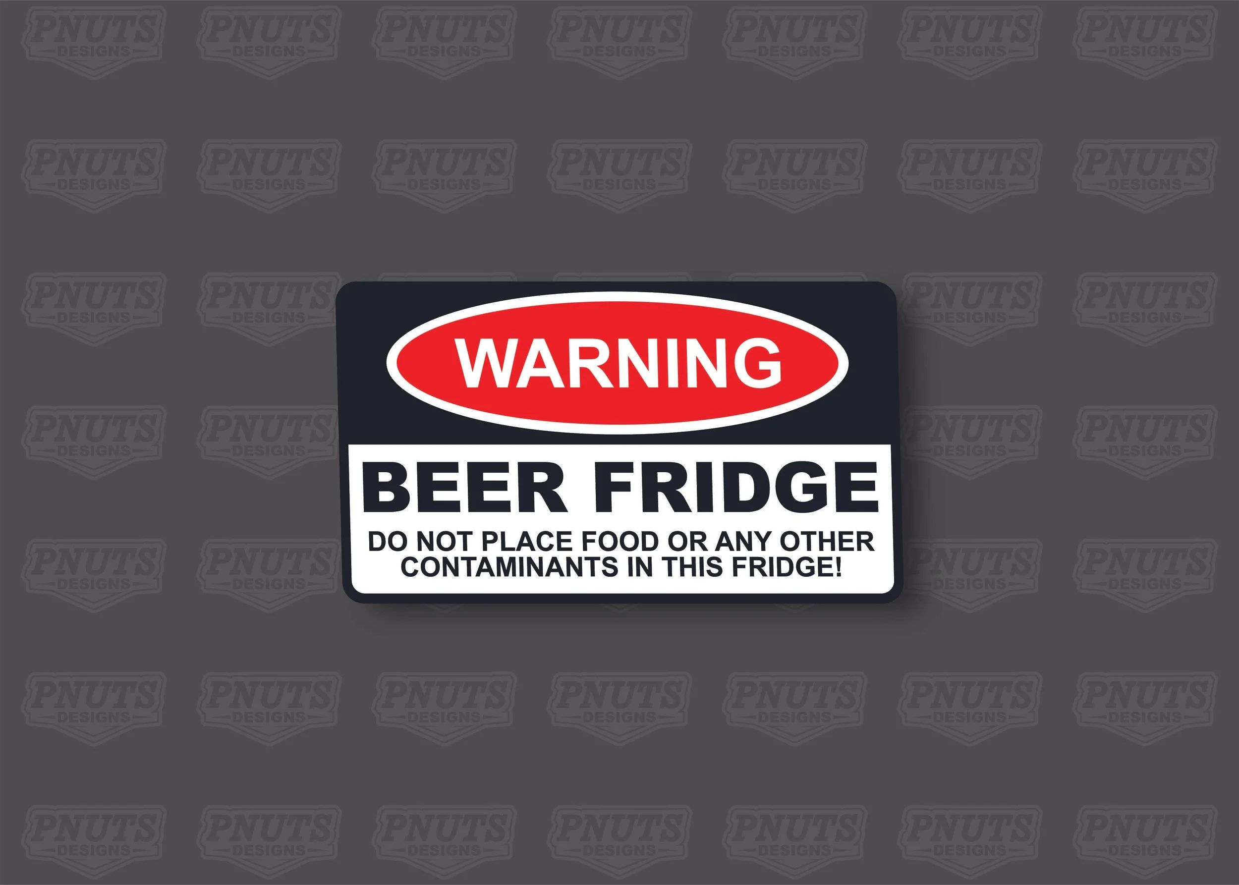 Warning Beer Fridge