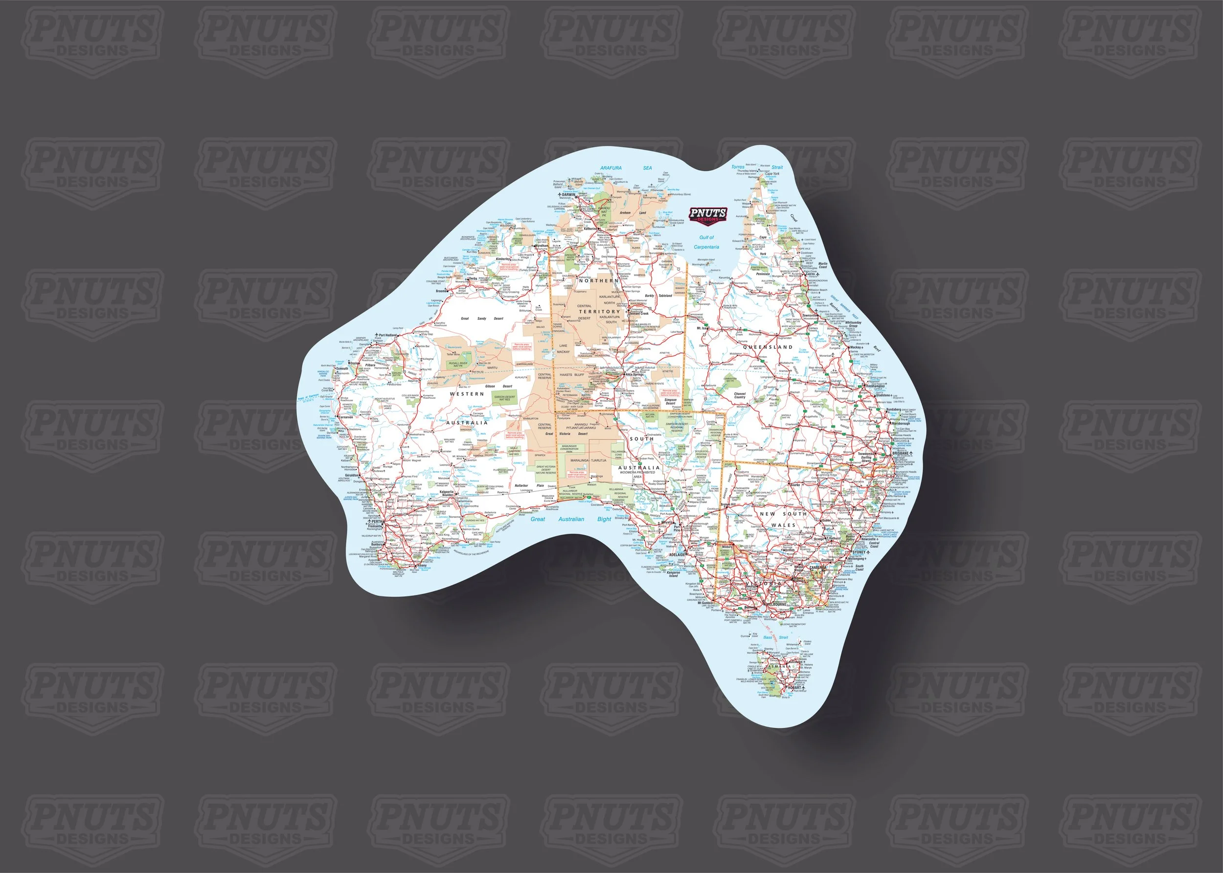 Australia Map Decal