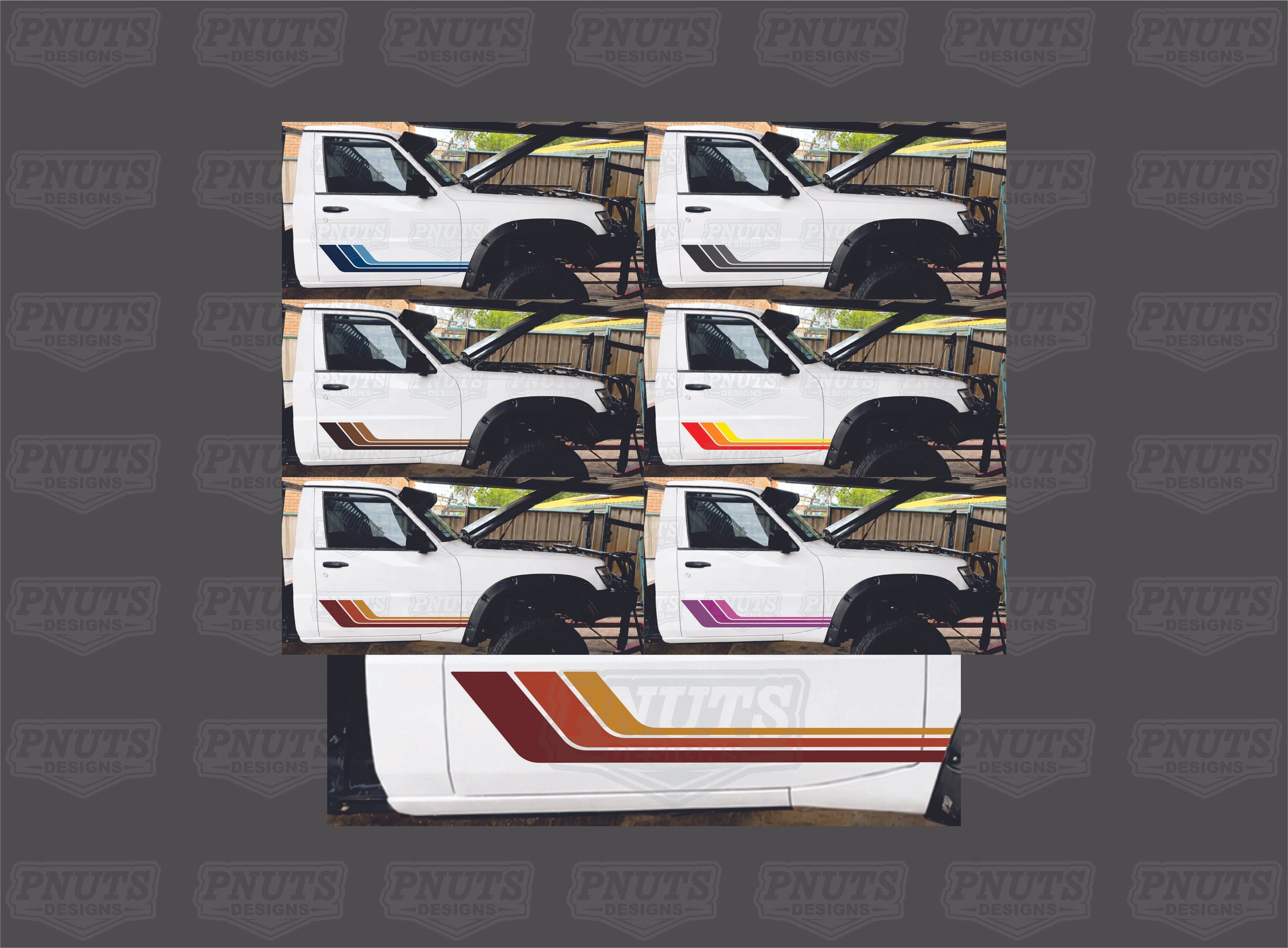 Gu Patrol Ute Retro Stripe Kit 2