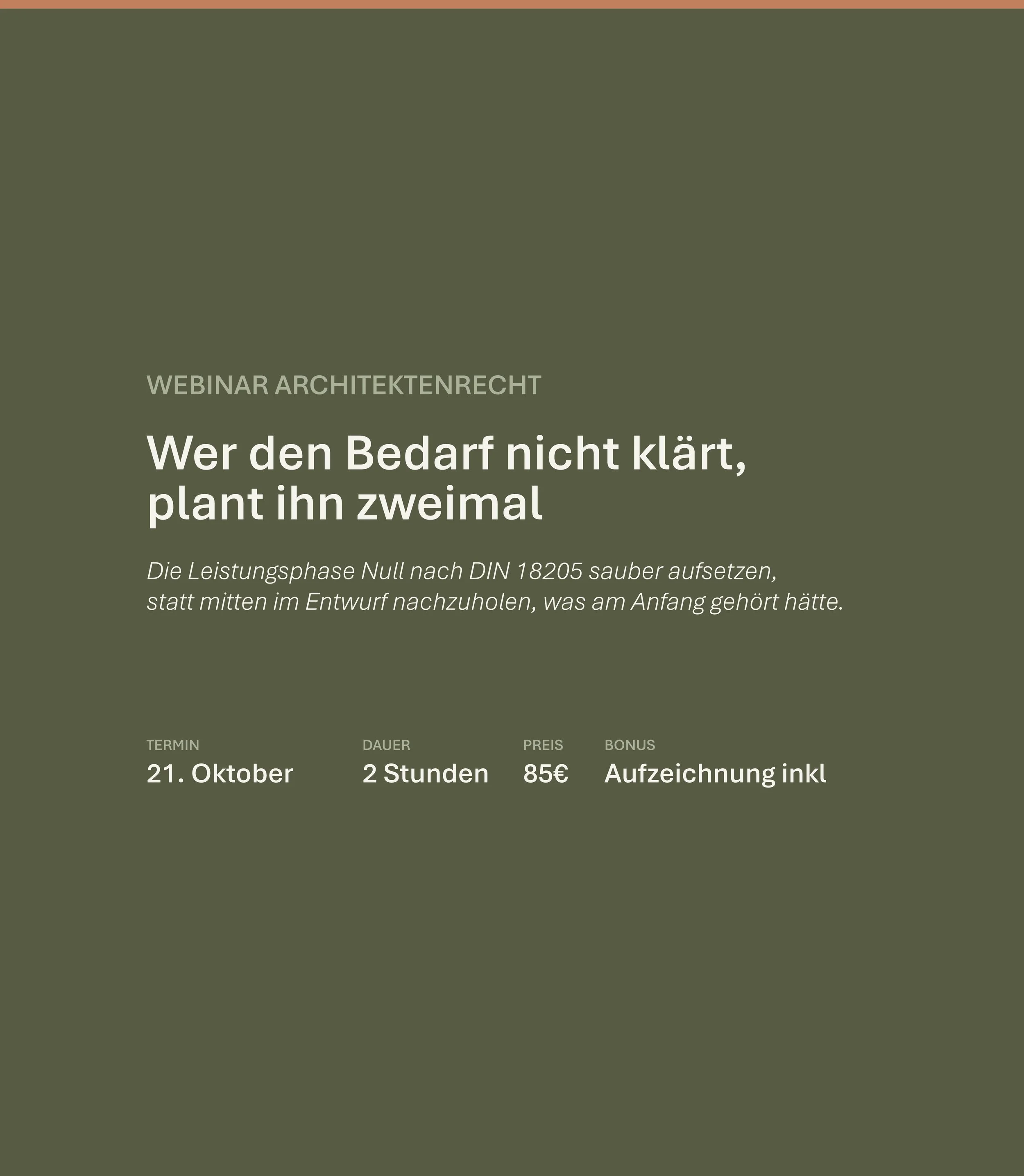 Webinar: Wer den Bedarf nicht klärt, plant ihn zweimal
