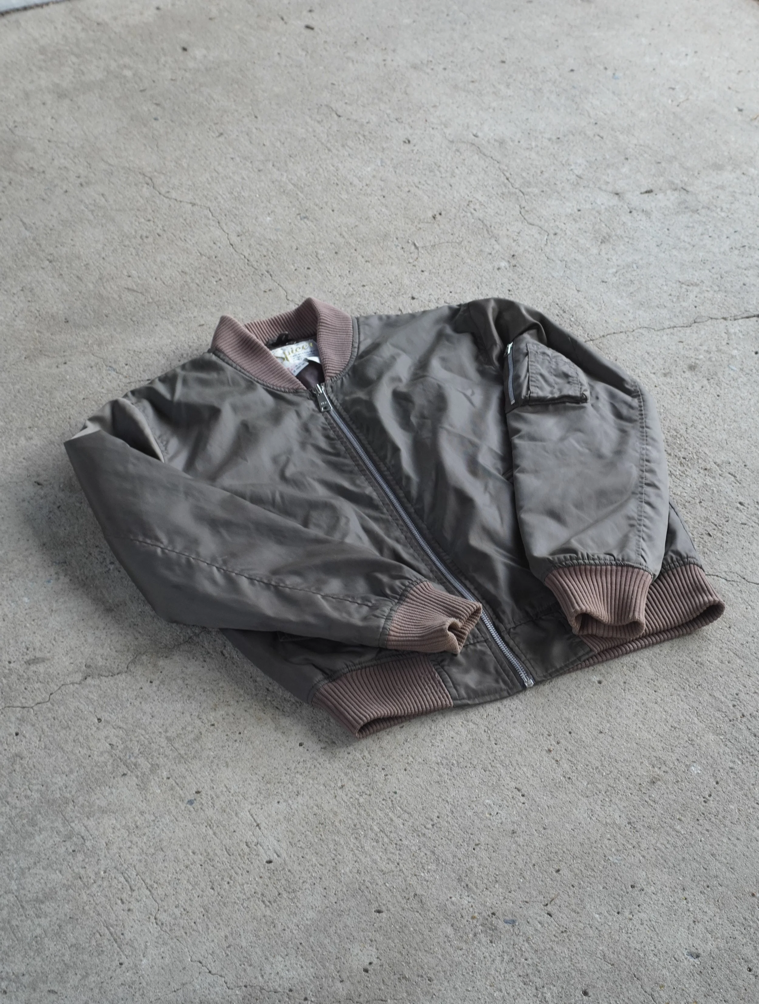 Brown Vintage Bomber Jacket