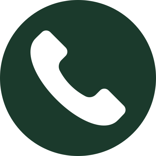 Green WhatsApp icon with a black telephone handset in the center.