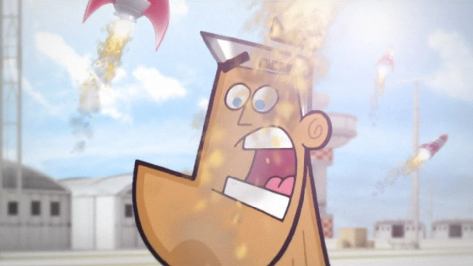 Nicktoons Jorgen 3D channel ident combining character animation, action storytelling, motion graphics and branded entertainment design.