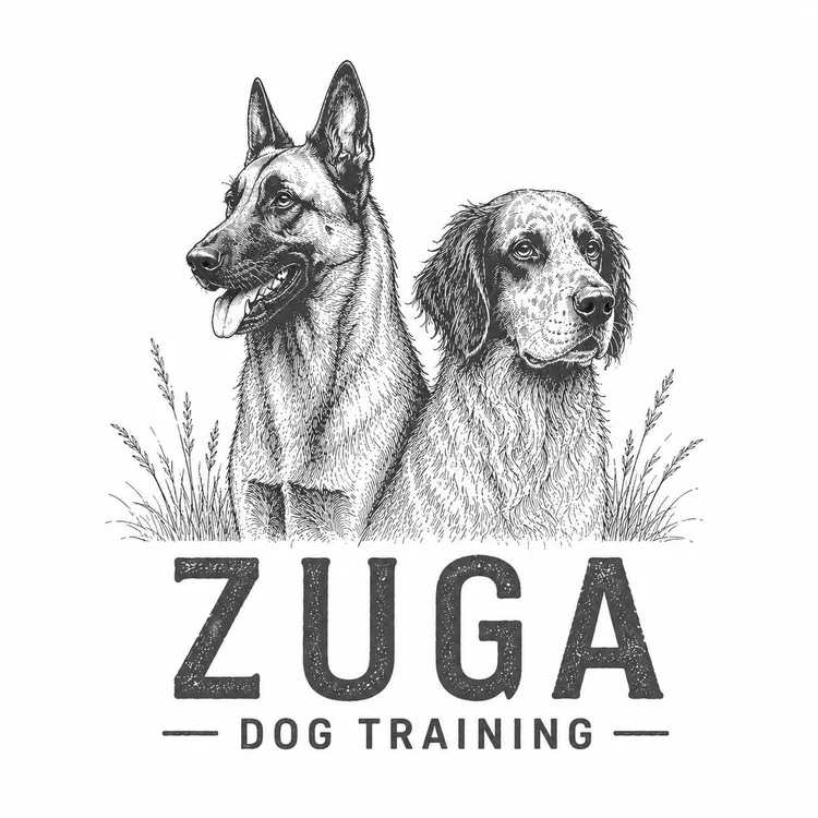 Trainer working with a dog