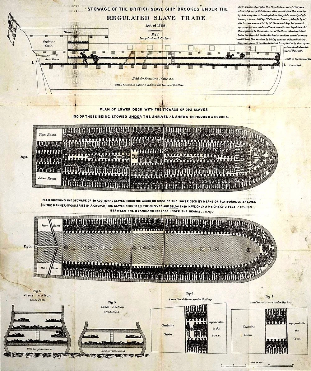 Stowage of the British slave ship Brookes
