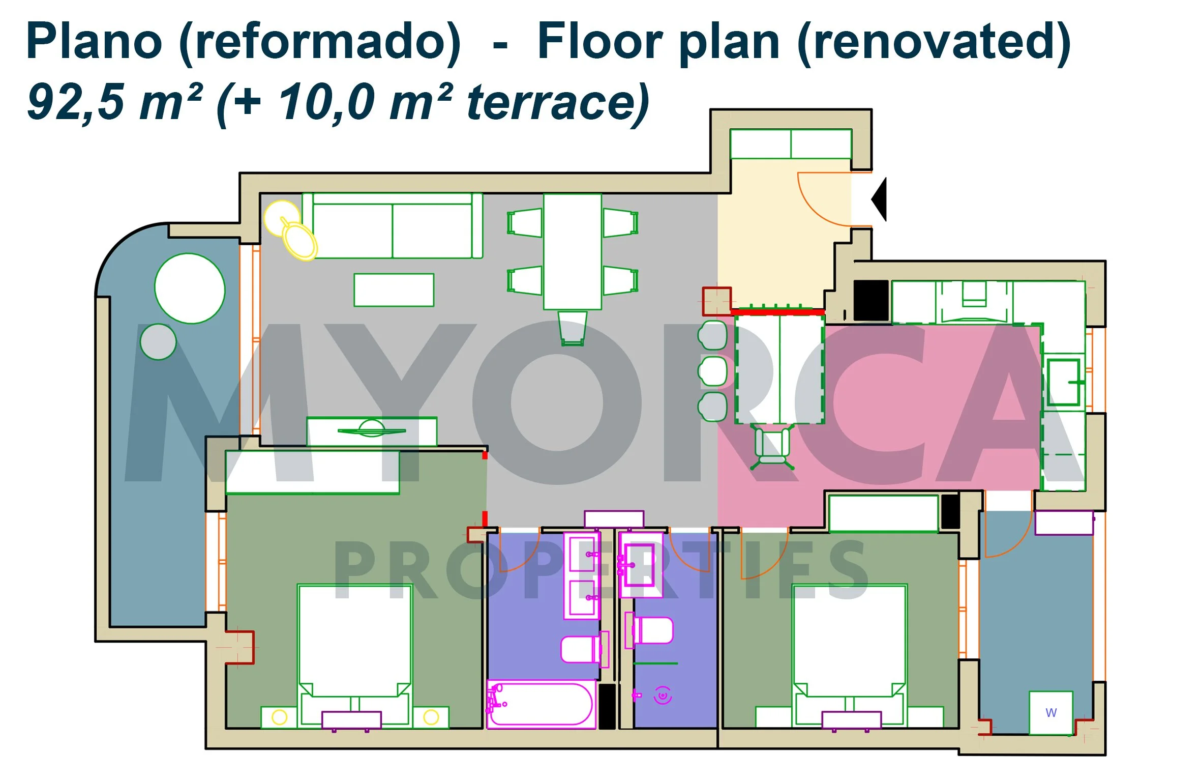 Floor plan apartment for sale Palma