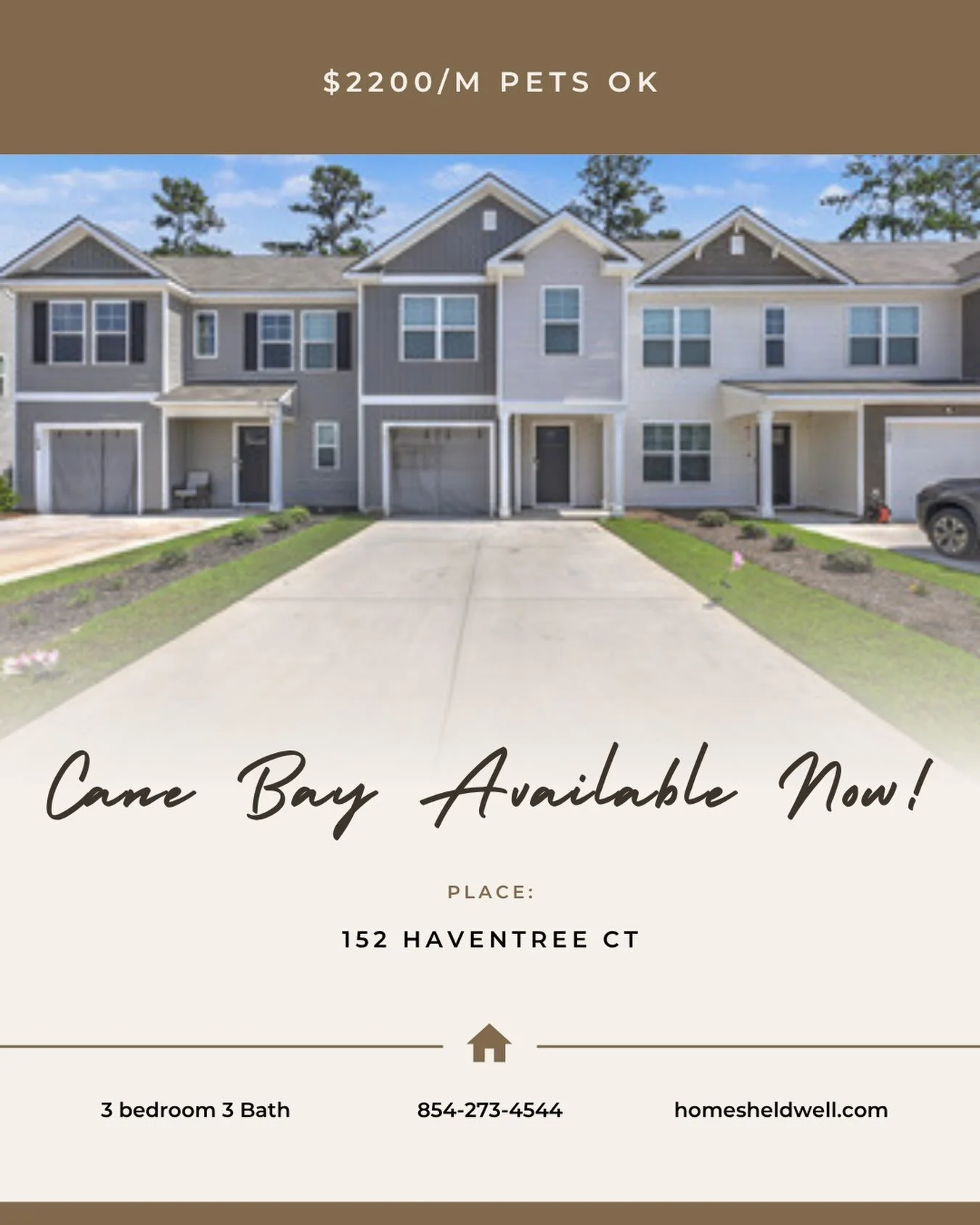 Adorable and almost new townhome in #canebay #summerville -she&rsquo;s waiting for you to move in and have a great experience in this family community ! Contact us via text 854-273-4544 today to fill out a free prescreen and set up a tour!