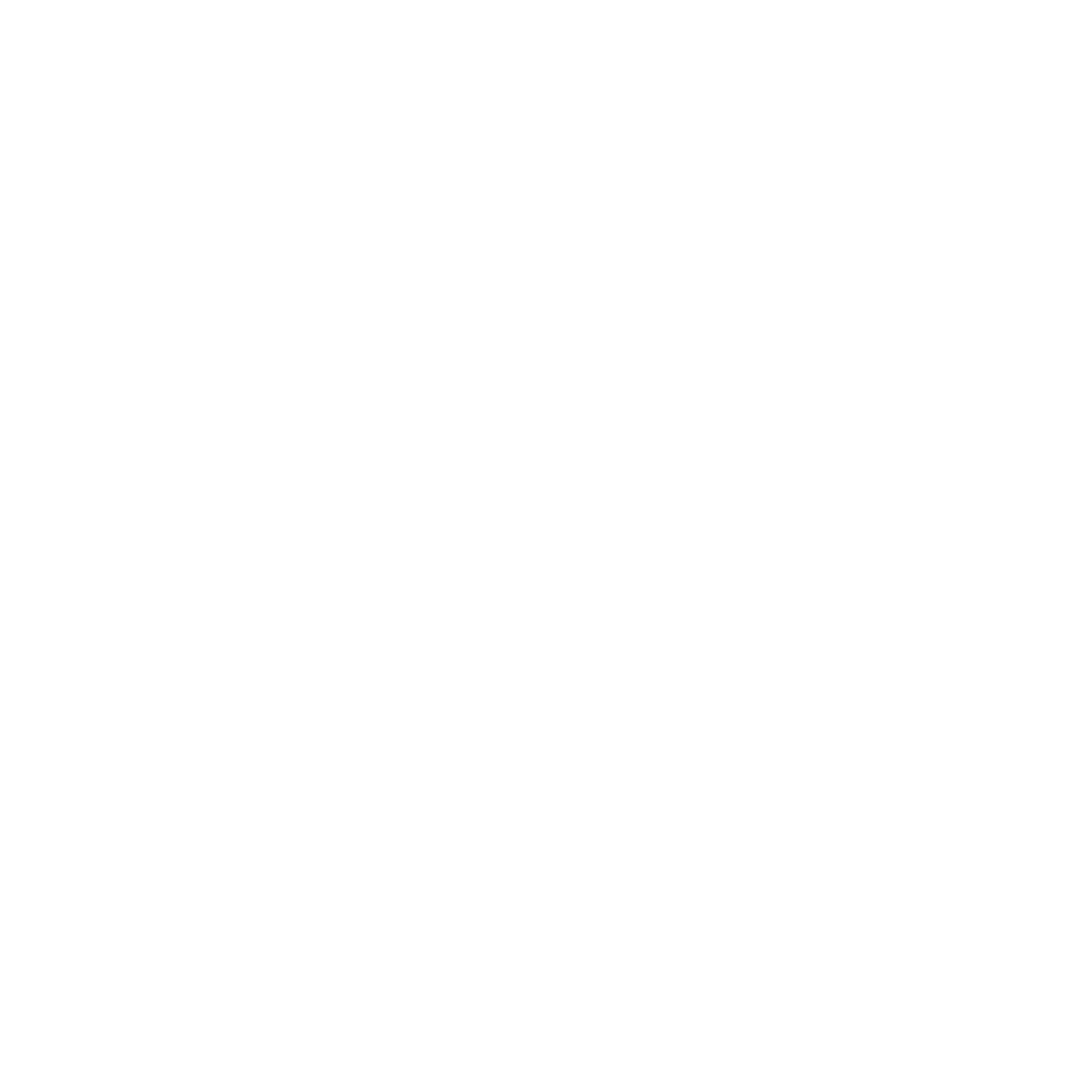 White gear icon on black background.