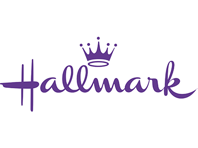 Hallmark logo with a crown above the word 'Hallmark' in purple script.