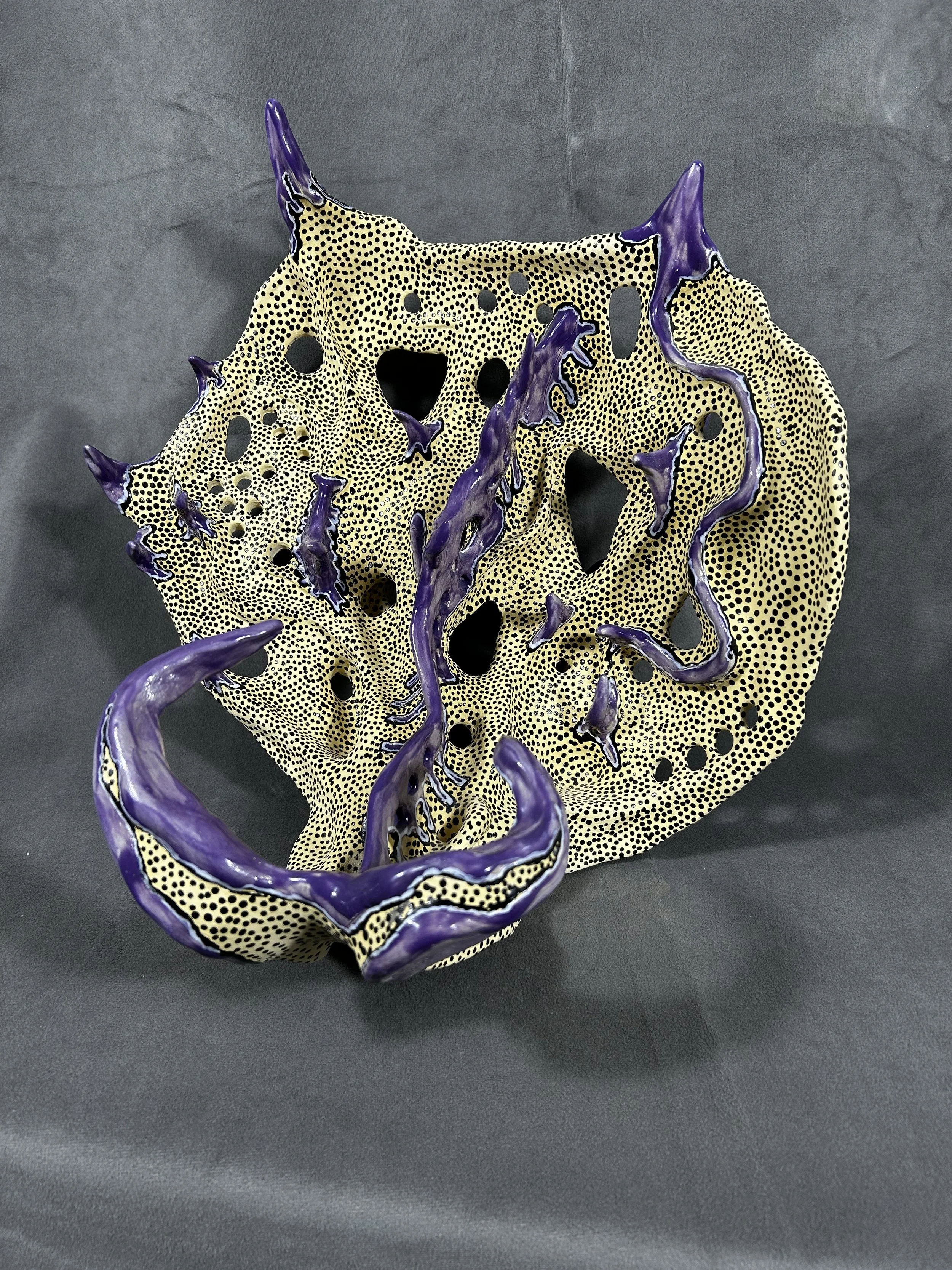 "2023-14 "  Engobe and Glaze on Ceramic, 39mm x40mm x35mm
