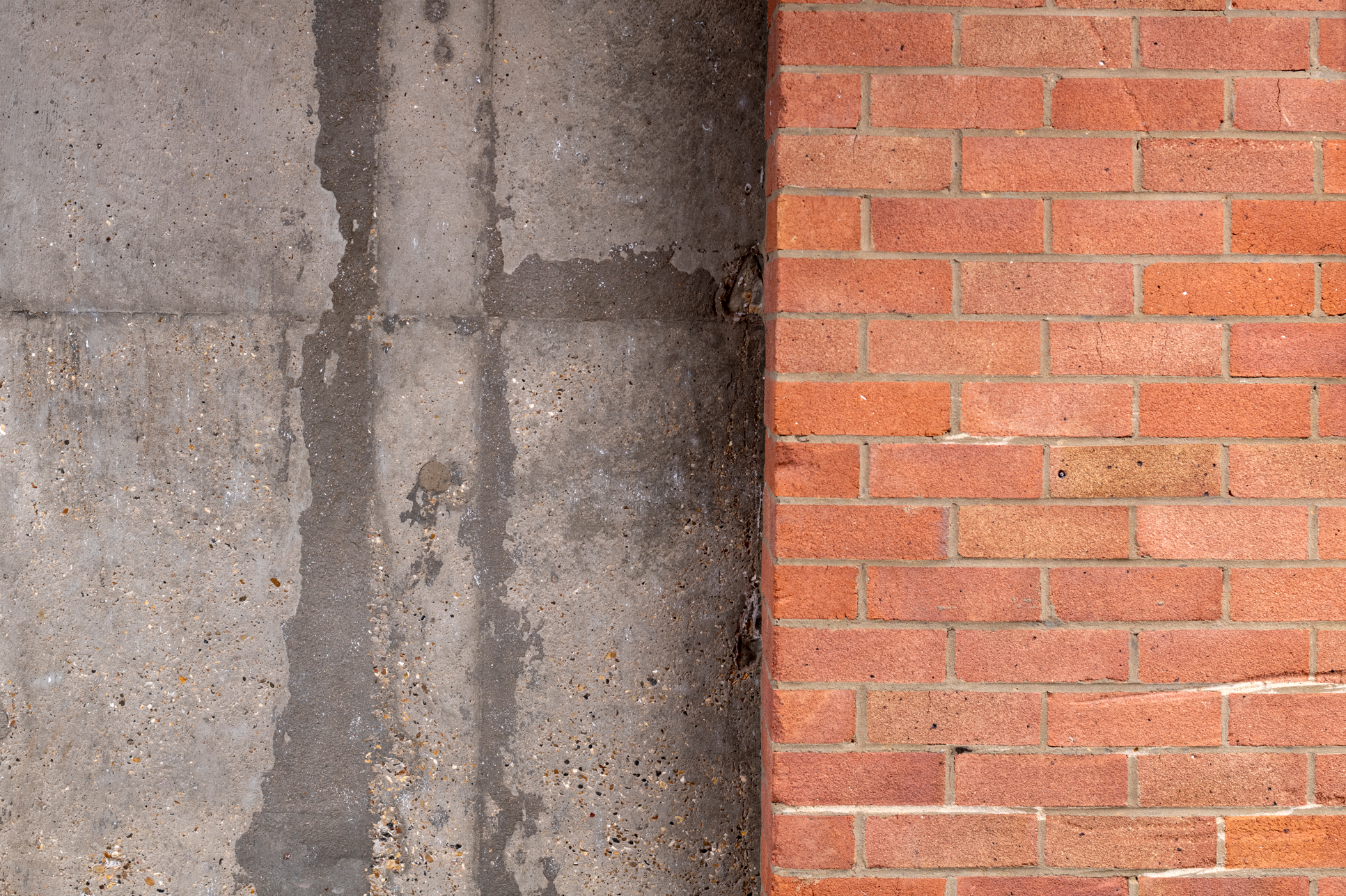 Brick and concrete wall