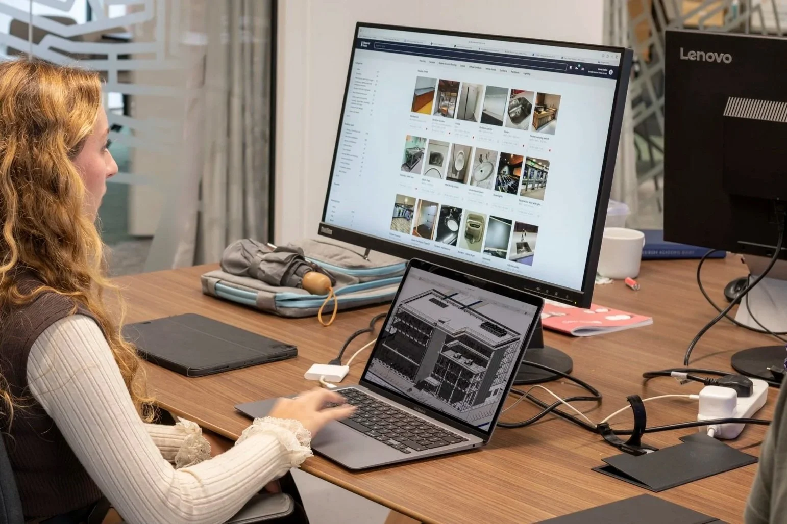 Laptop displaying a Circular Economy Statement report for a construction project