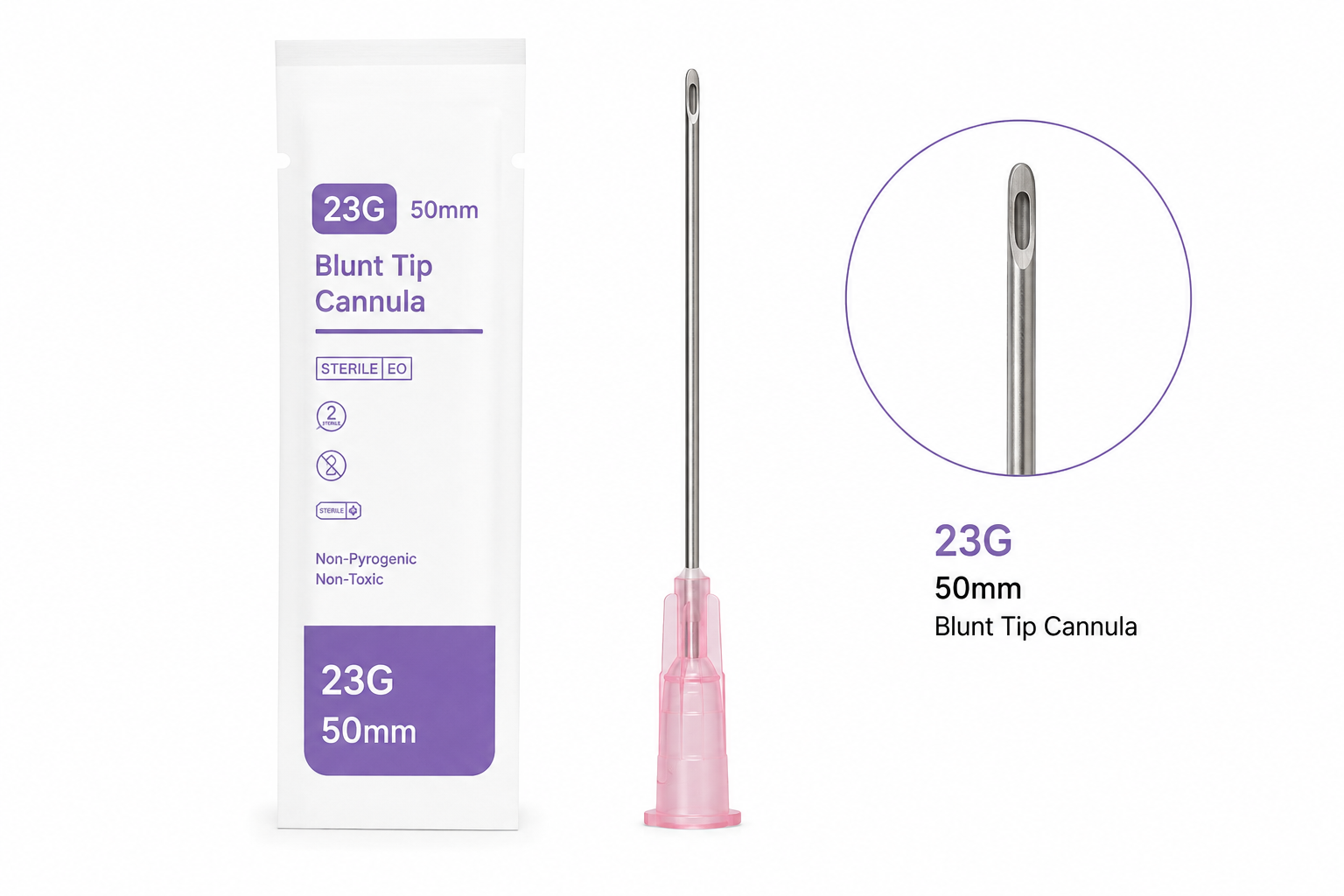 23g 50mm Blunt Tip Cannula