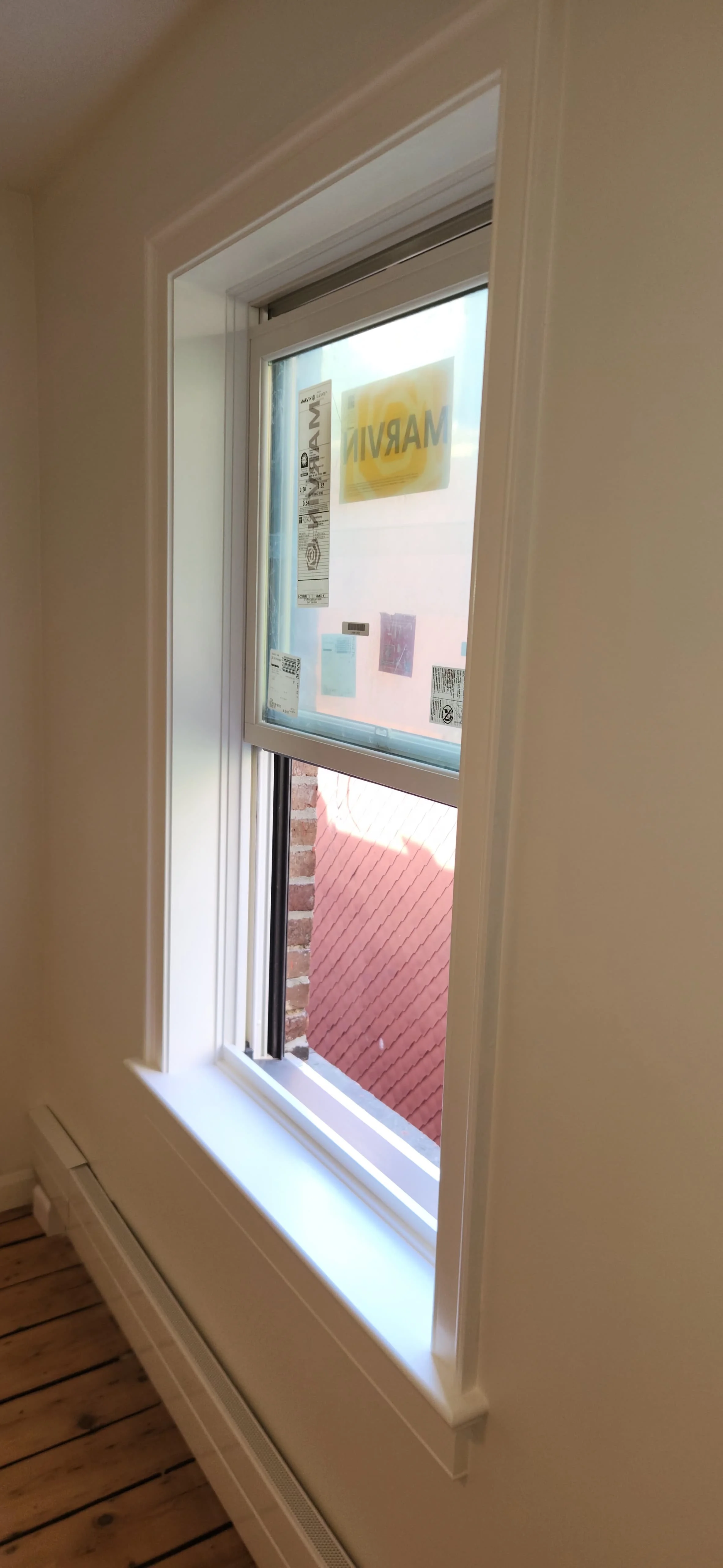 New historic wooden window installation