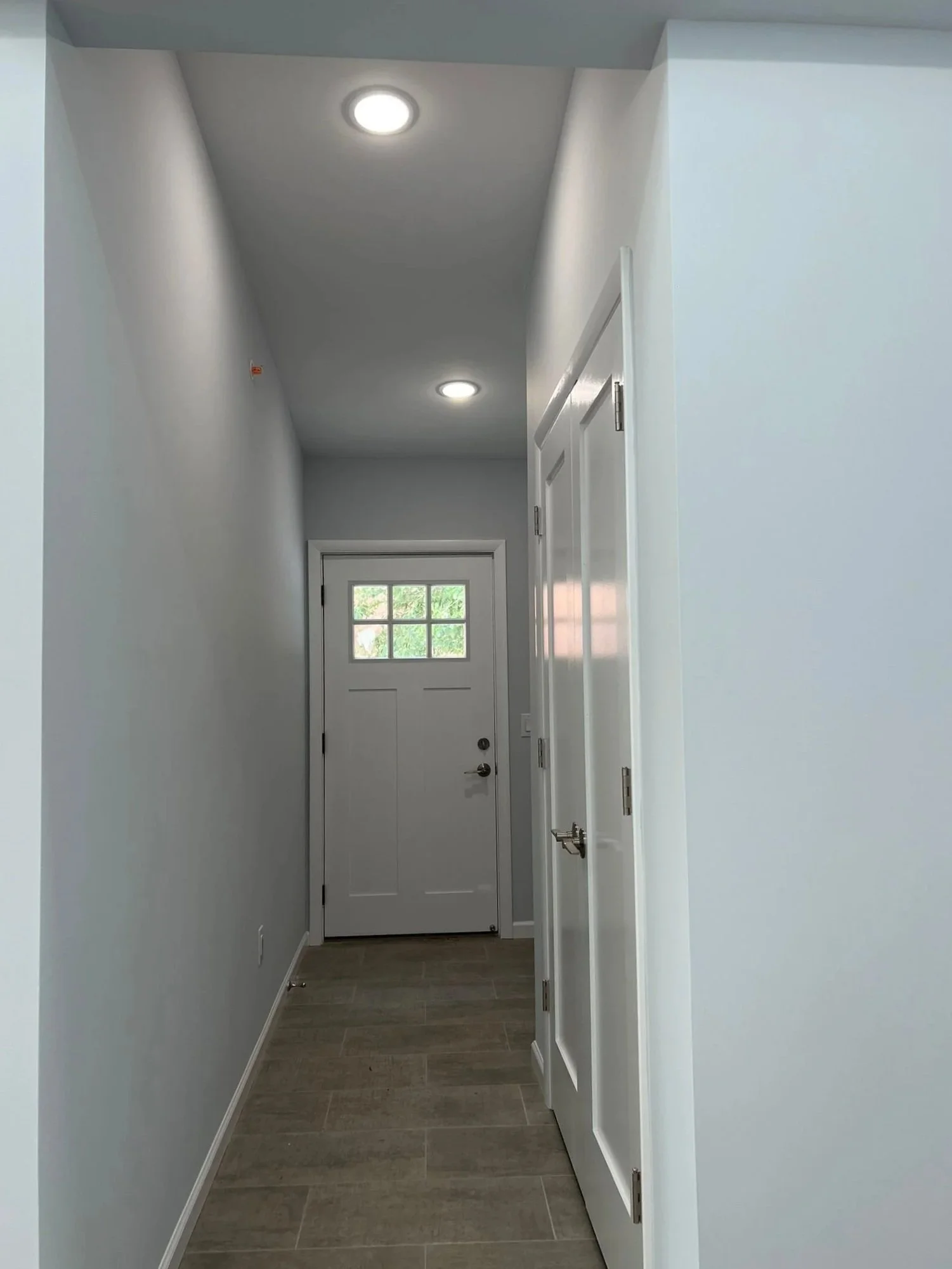 New doors, lights, mouldings, trim