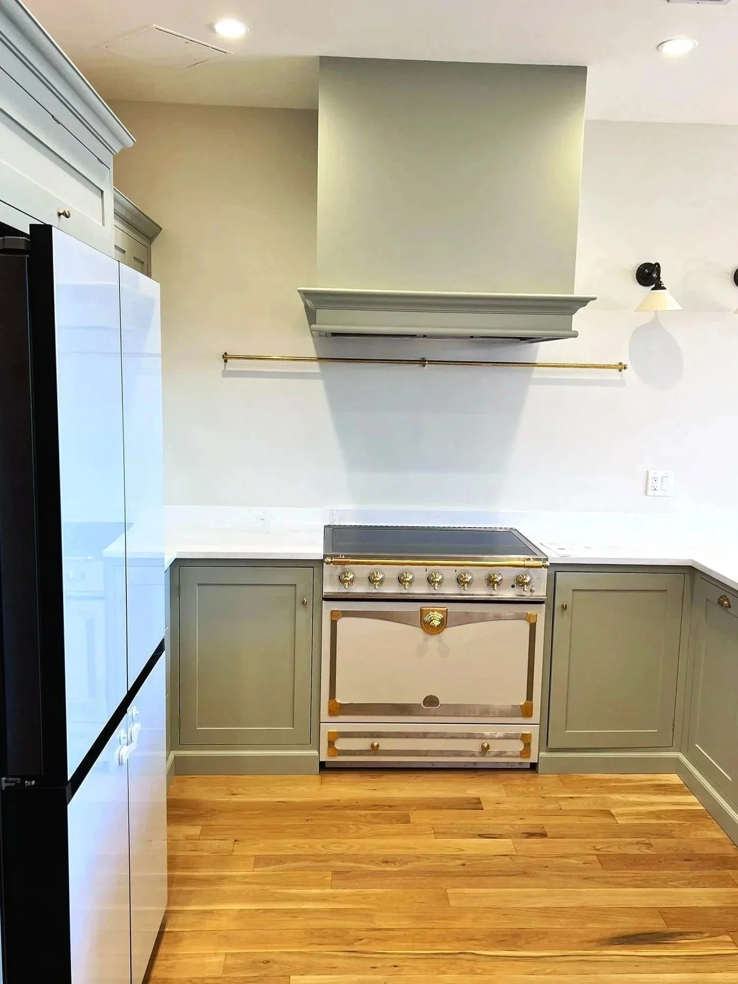 La Cornue CornuFé 90 Albertine Induction Range and new custom made cabinetry and custom hood