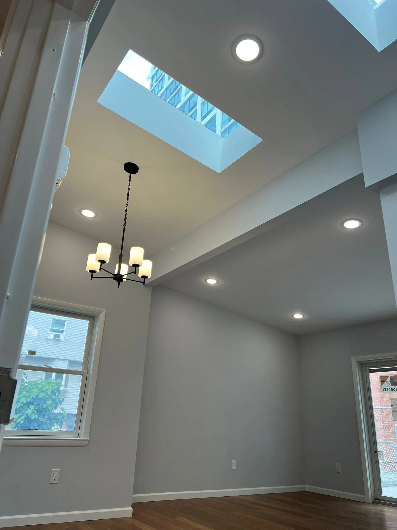 New addition with new skylights