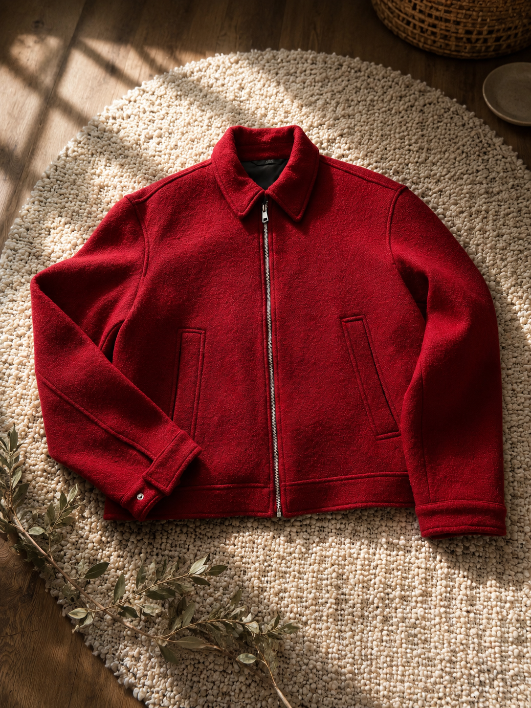 ZARA BOUCLÉ WOOL BLEND JACKET
