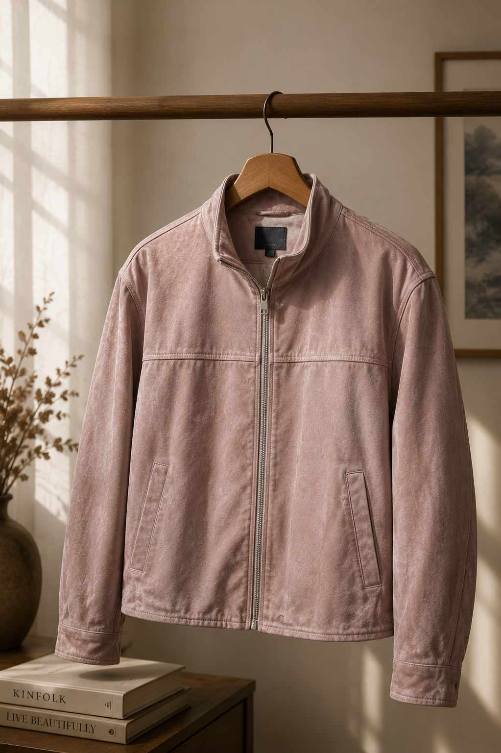 ZARA CROPPED FIT SUEDE LEATHER JACKET