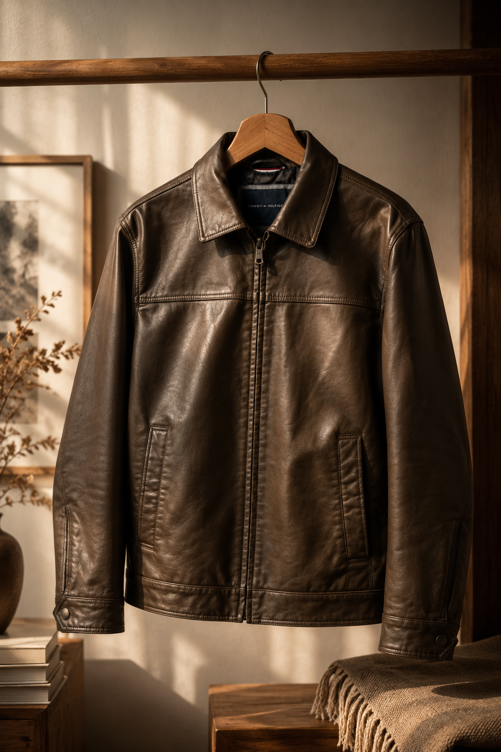 TOMMY HILFIGER LEATHER JACKET