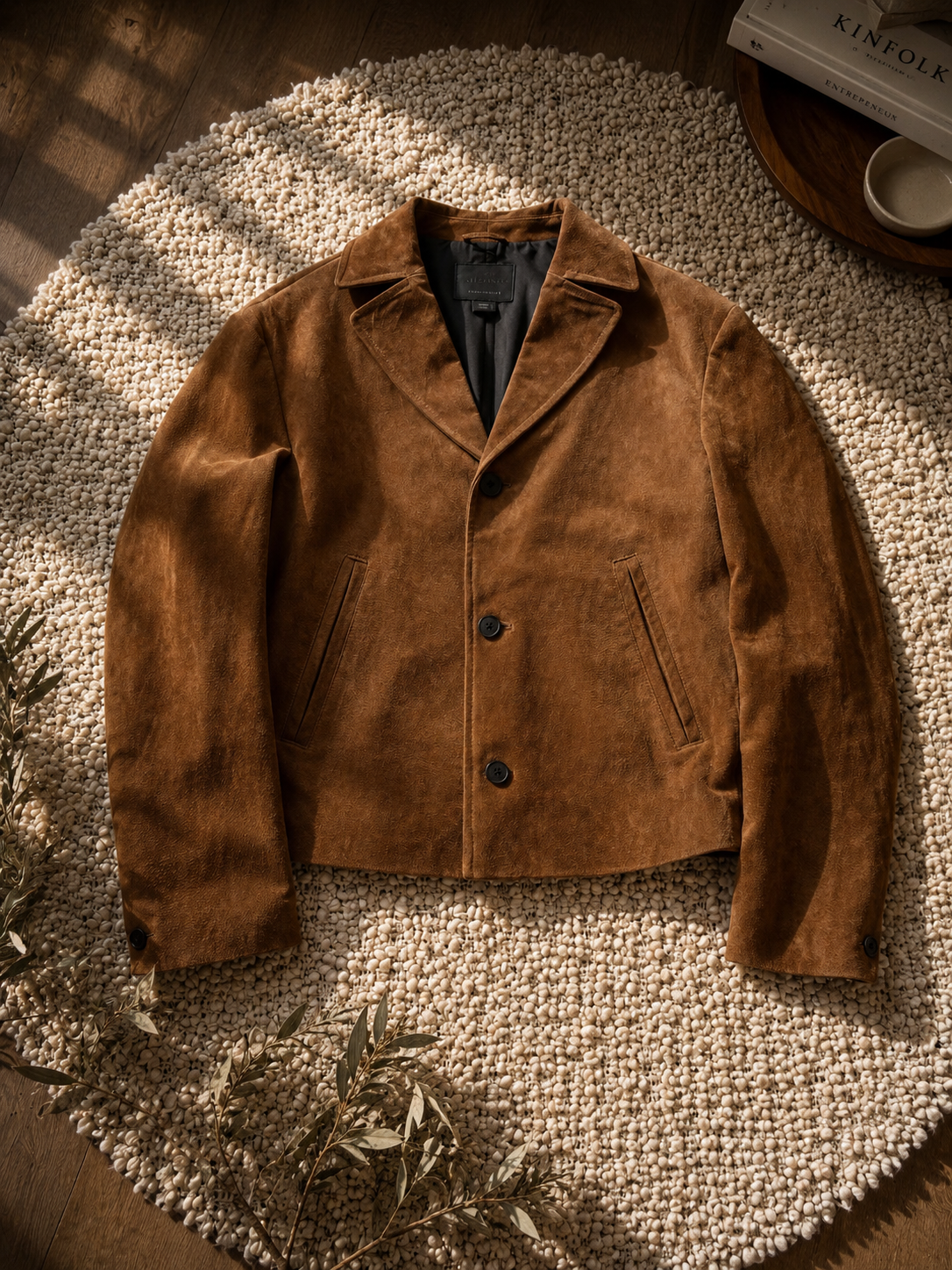 ZARA SUEDE LEATHER JACKET ( NEVER USED )