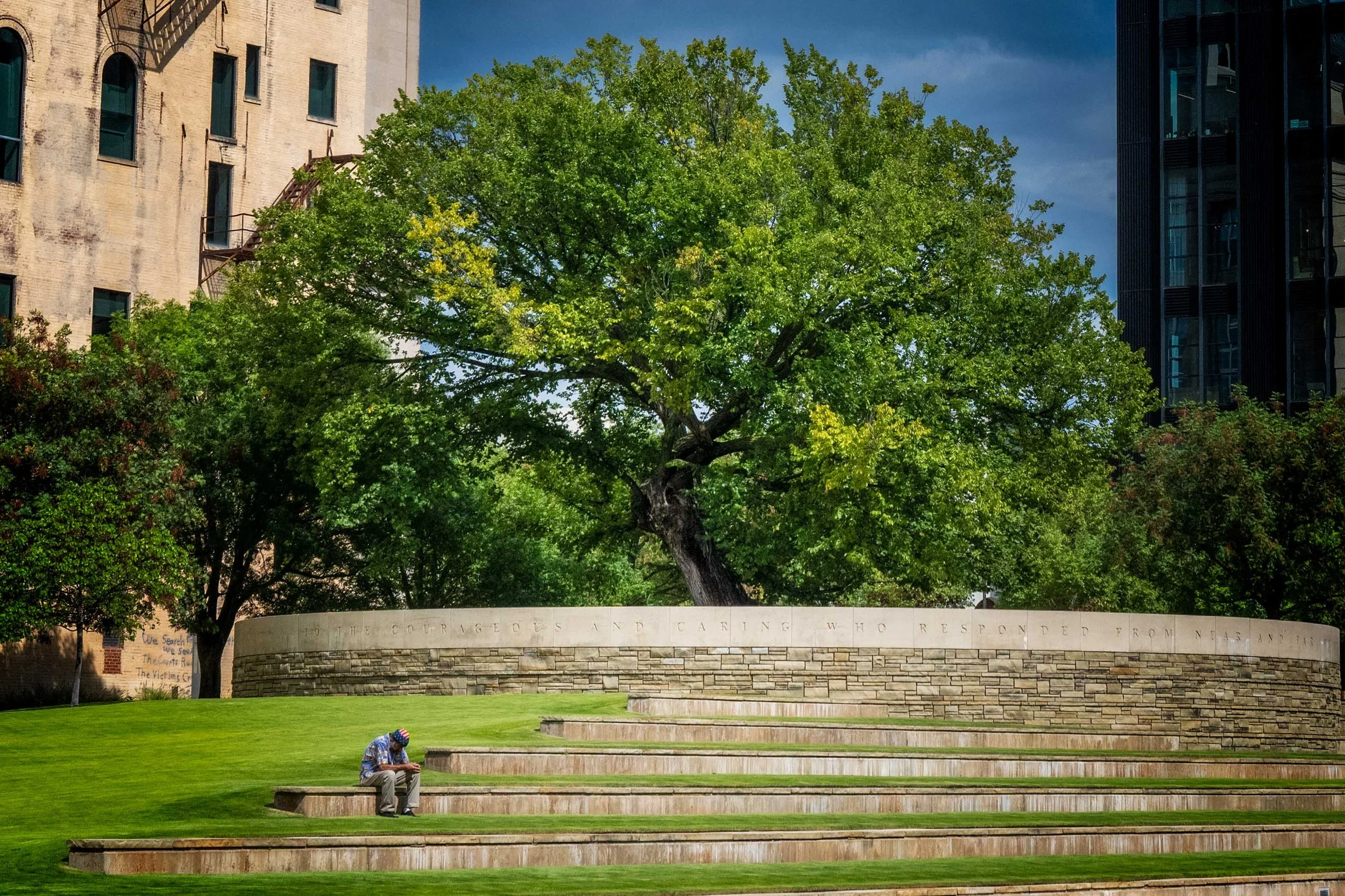 A Quiet Moment - Site of Oklahoma City Bombing