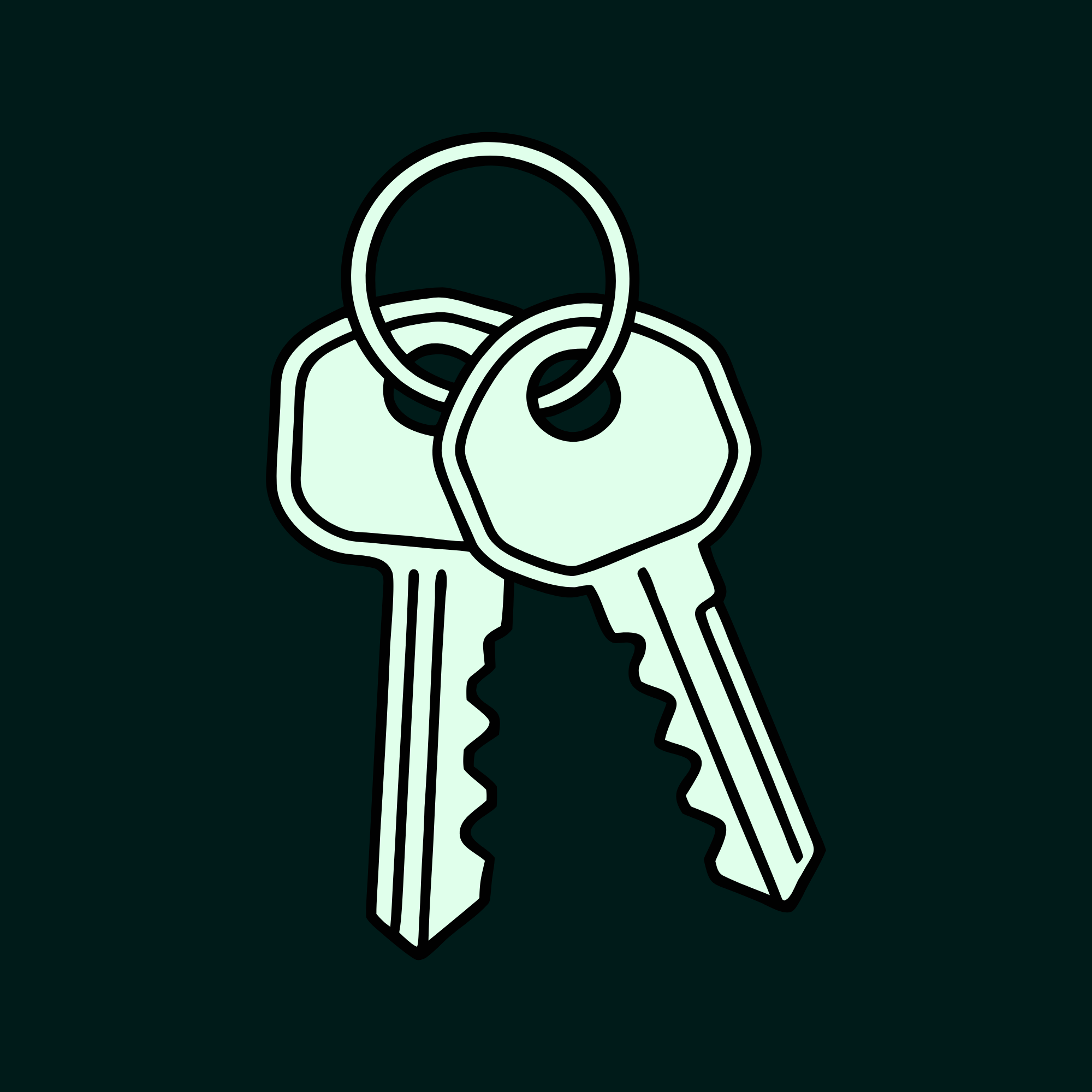 Minimalist illustration of a person with headphones, holding their face with knees bent.