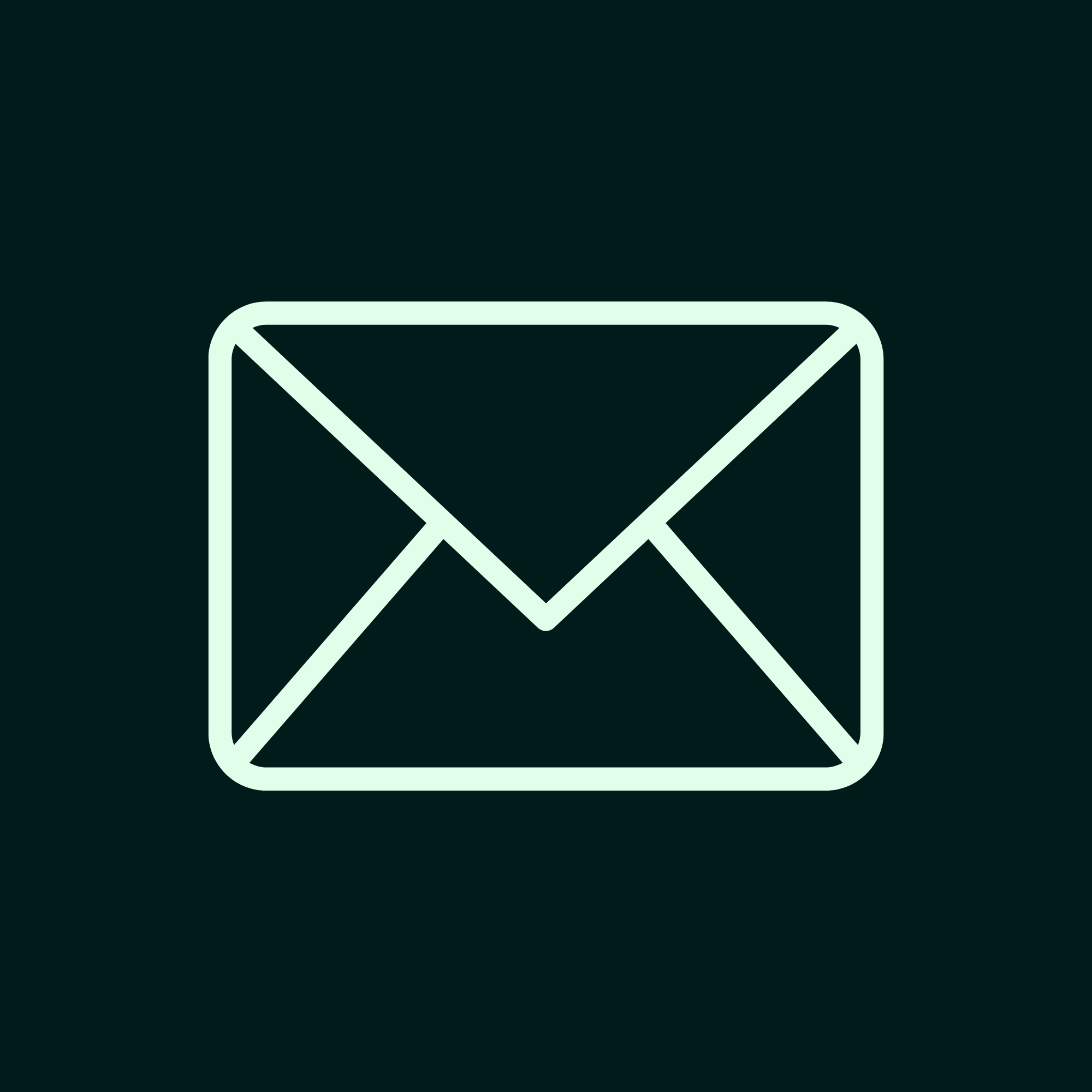 Outline of an envelope with a paper inside, representing email or message communication.