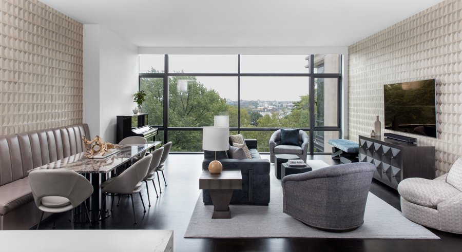 Luxury interior design by HCO Interiors featuring bespoke residential interiors, custom furnishings, modern living spaces and full-service interior design in New Jersey and New York.