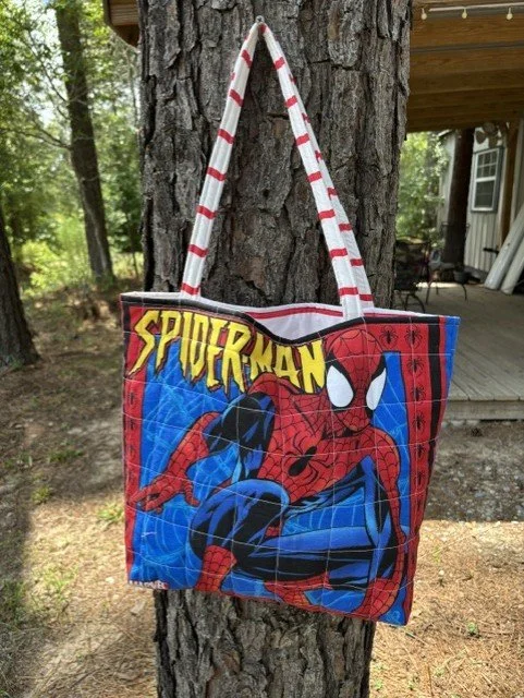 Quilted Spiderman Tote