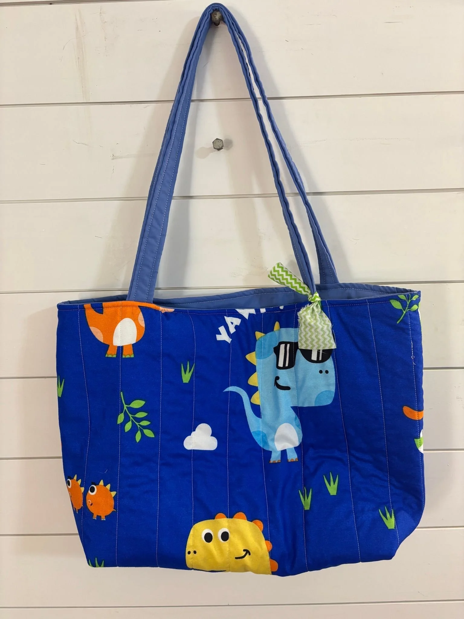 Quilted Cool Dinosaurs Tote Bag