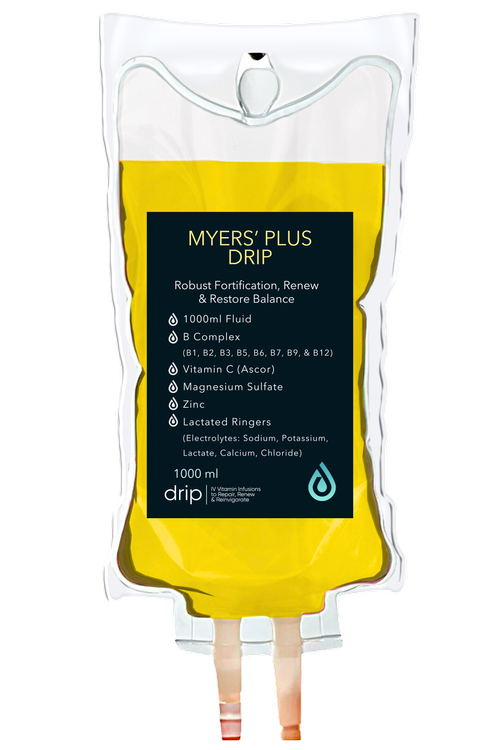 Myers' Plus IV drip bag