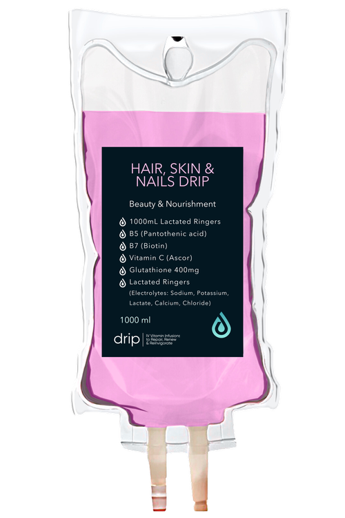 Hair, Skin & Nails IV drip bag