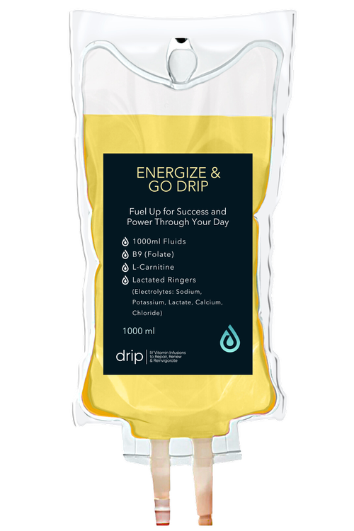 Energize & Go IV drip bag