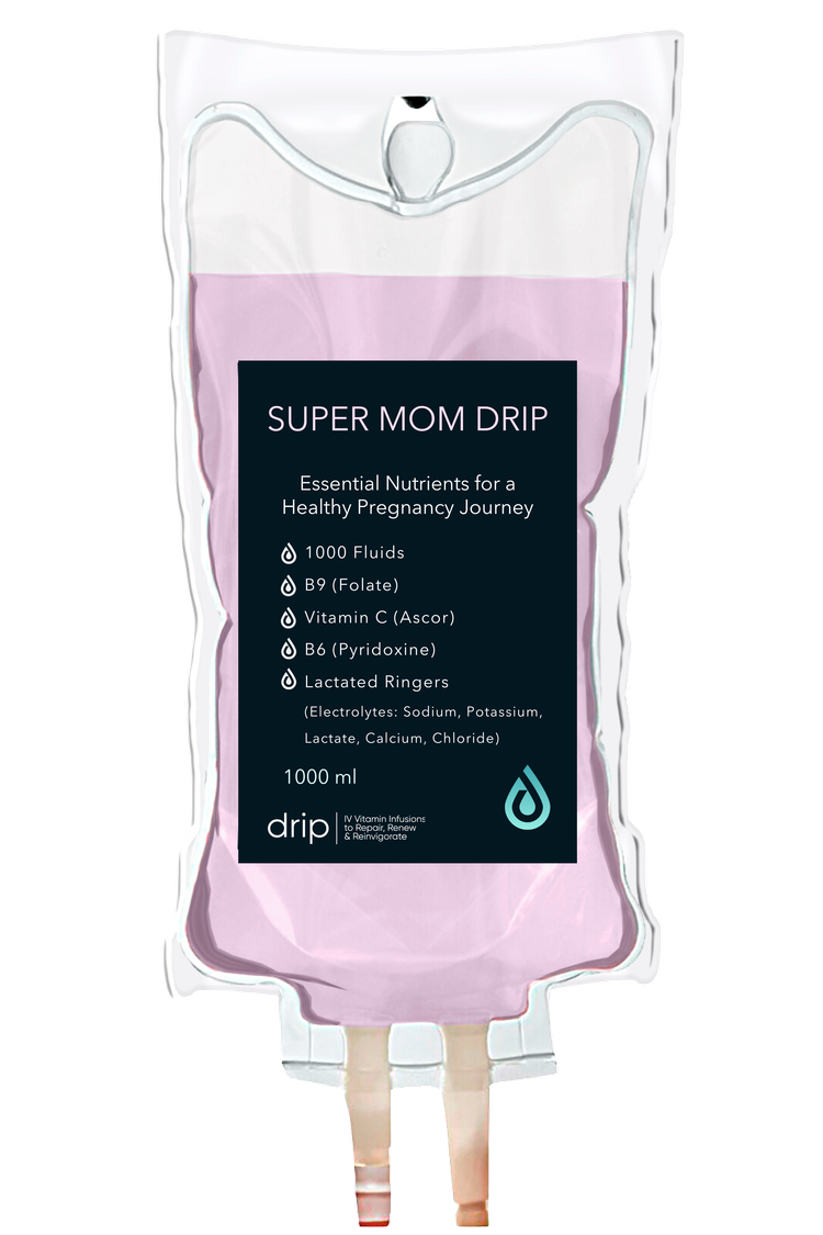 The Super Mom IV bag with its ingredient label