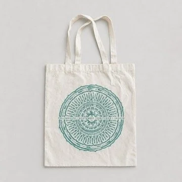 Yellowknife Mandala Canvas Tote Bag
